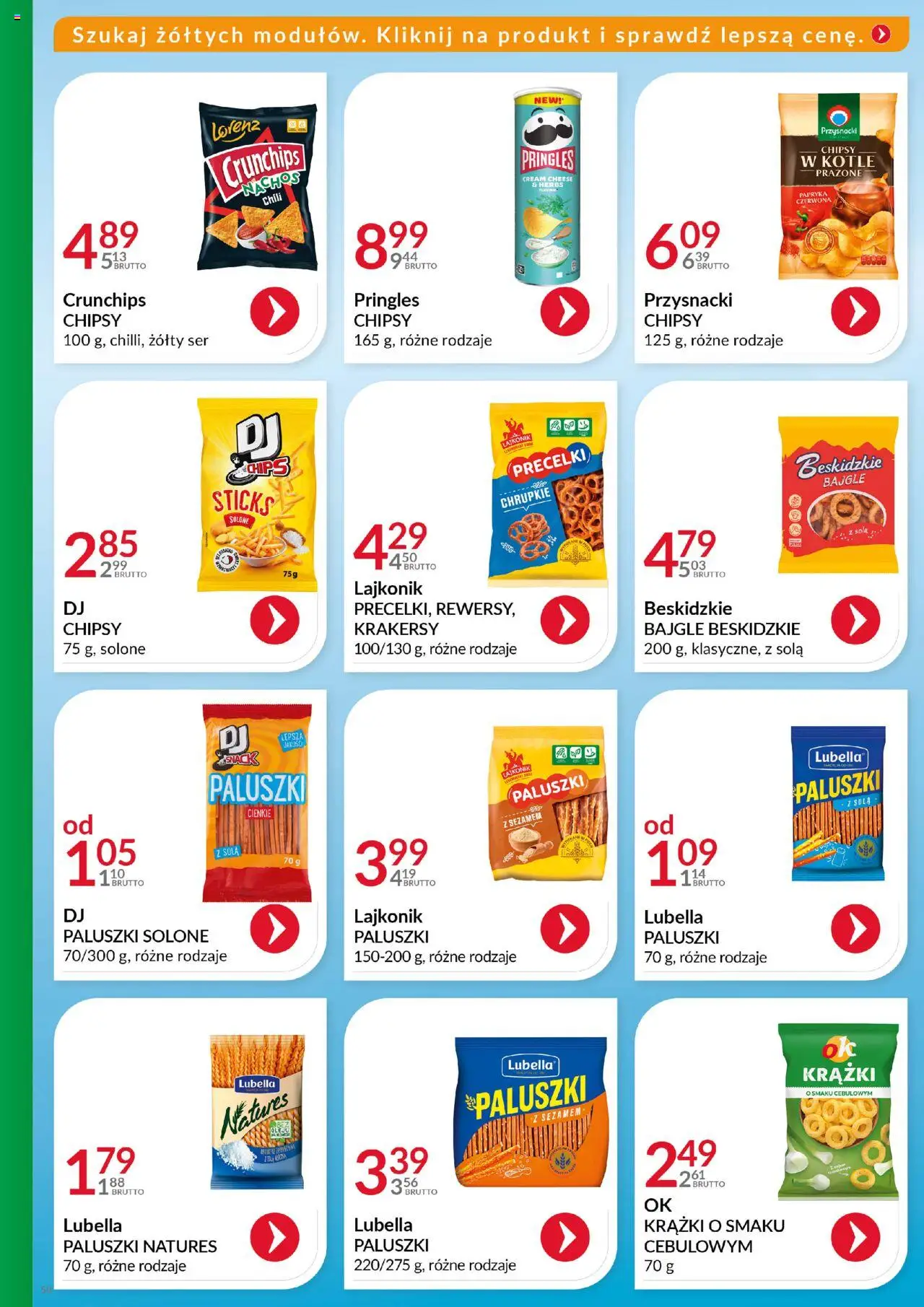 Eurocash Gazetka - Katalog Artykułów Spożywczych od 21.09.2025 | Strona: 50 | Produkty: Cream cheese, Nachos, Papryka, Pringles