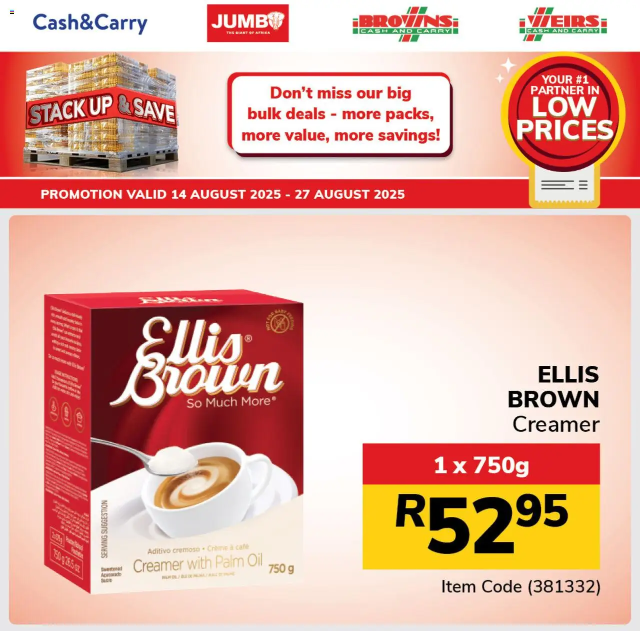 Jumbo Stack Up & Save Deals │ valid from 14.08.2025 | Page: 2 | Products: Creamer, Oil