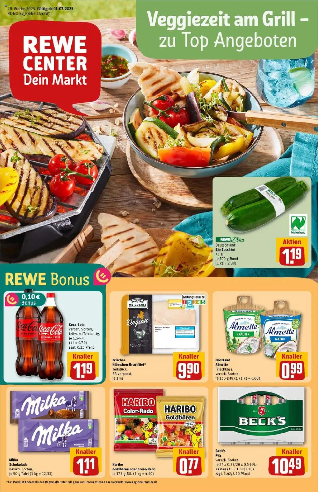 Rewe prospekt Geesthacht	 - gültig ab dem 06.07.2025 | Seite: 1 | Produkte: Almette, Coca cola, Milka schokolade, Pils