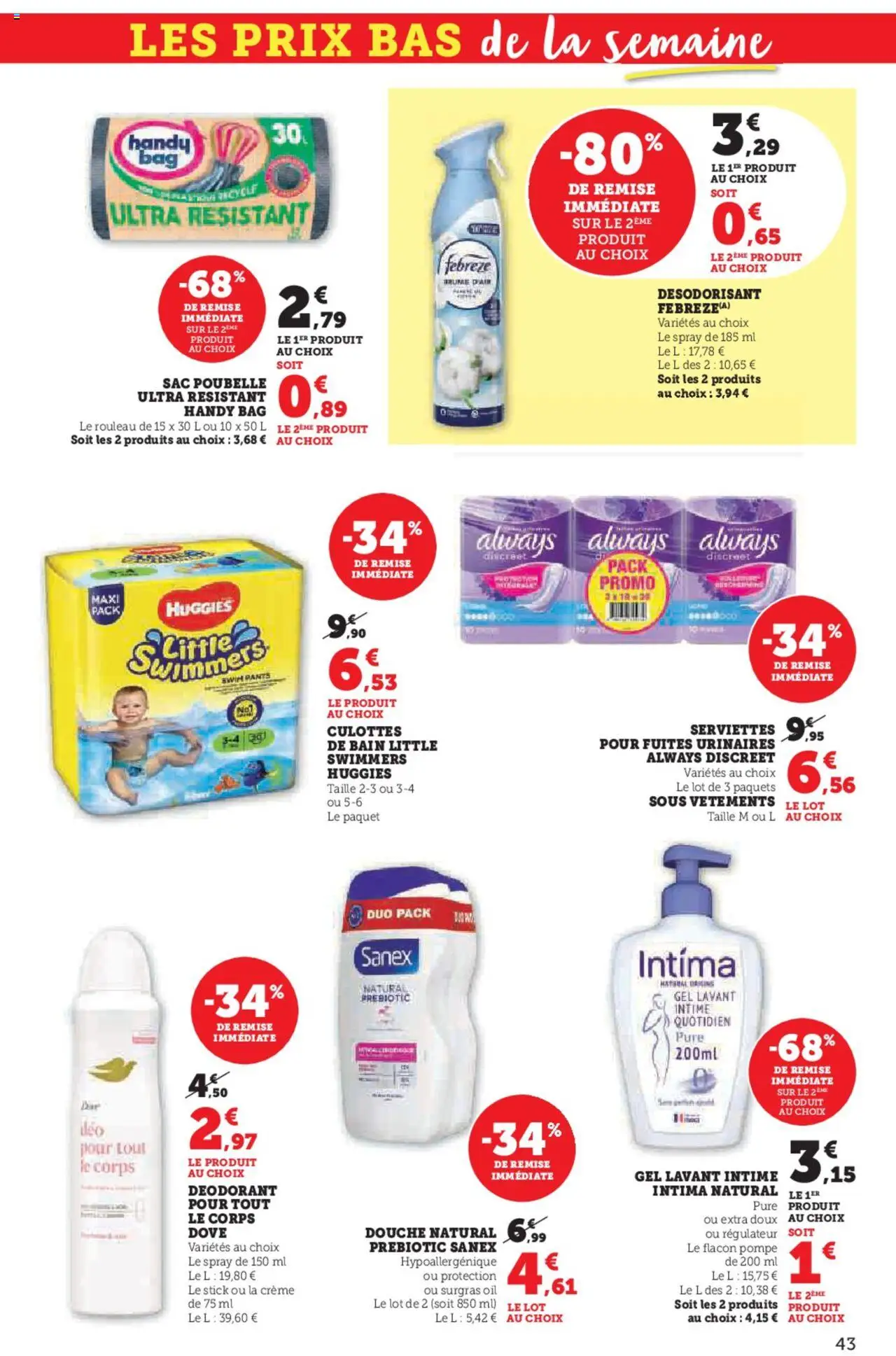  | Page: 43 | Produits: Poubelle, Déodorant, Douche, Sac poubelle