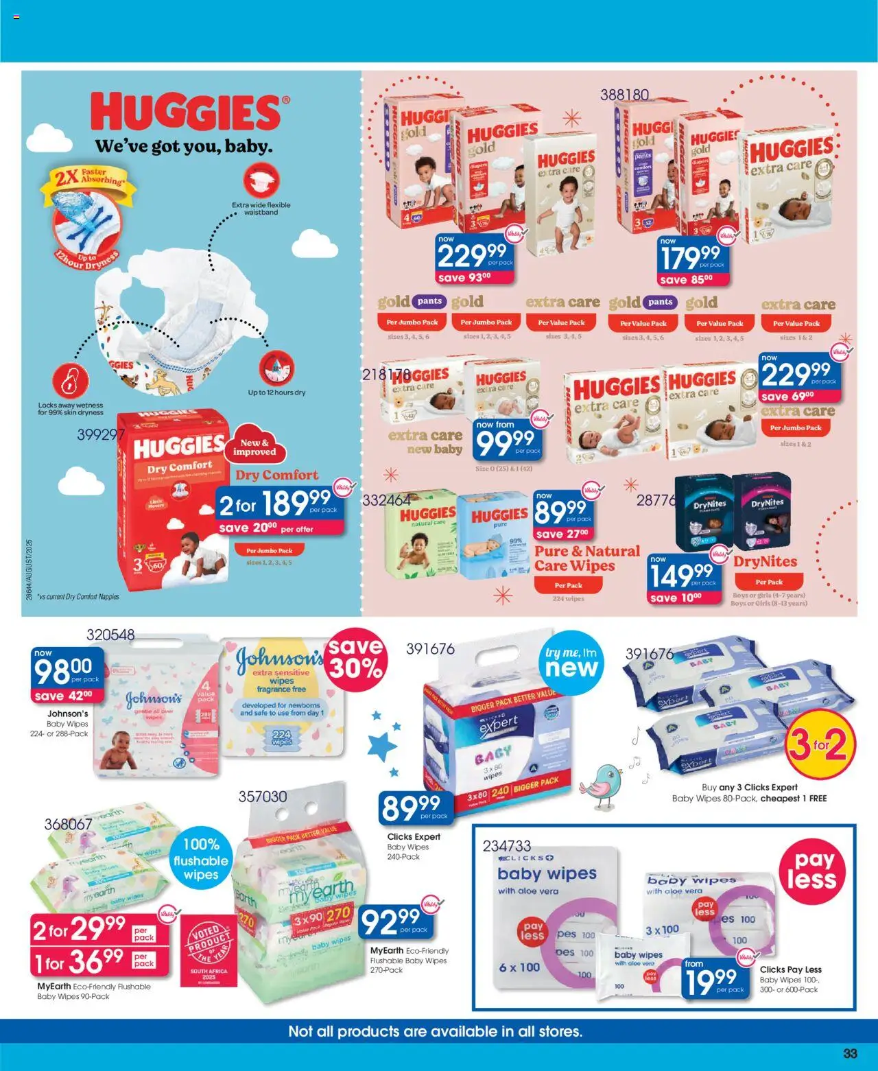 New Clicks catalogue – valid from 09.09.2025 | Page: 33 | Products: Pants, Fragrance, Nappies