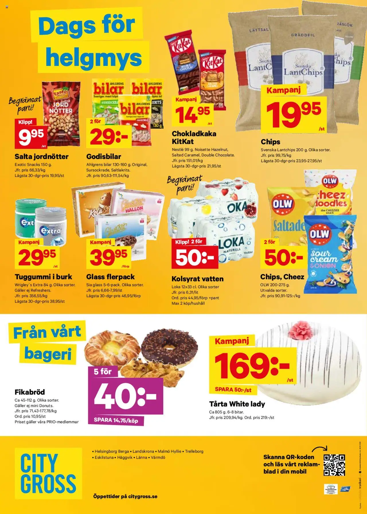 City Gross reklamblad aktuell från 22.09.2025 | Sida: 11 | Produkter: Jordnötter, Galler, Chips, Gräddfil
