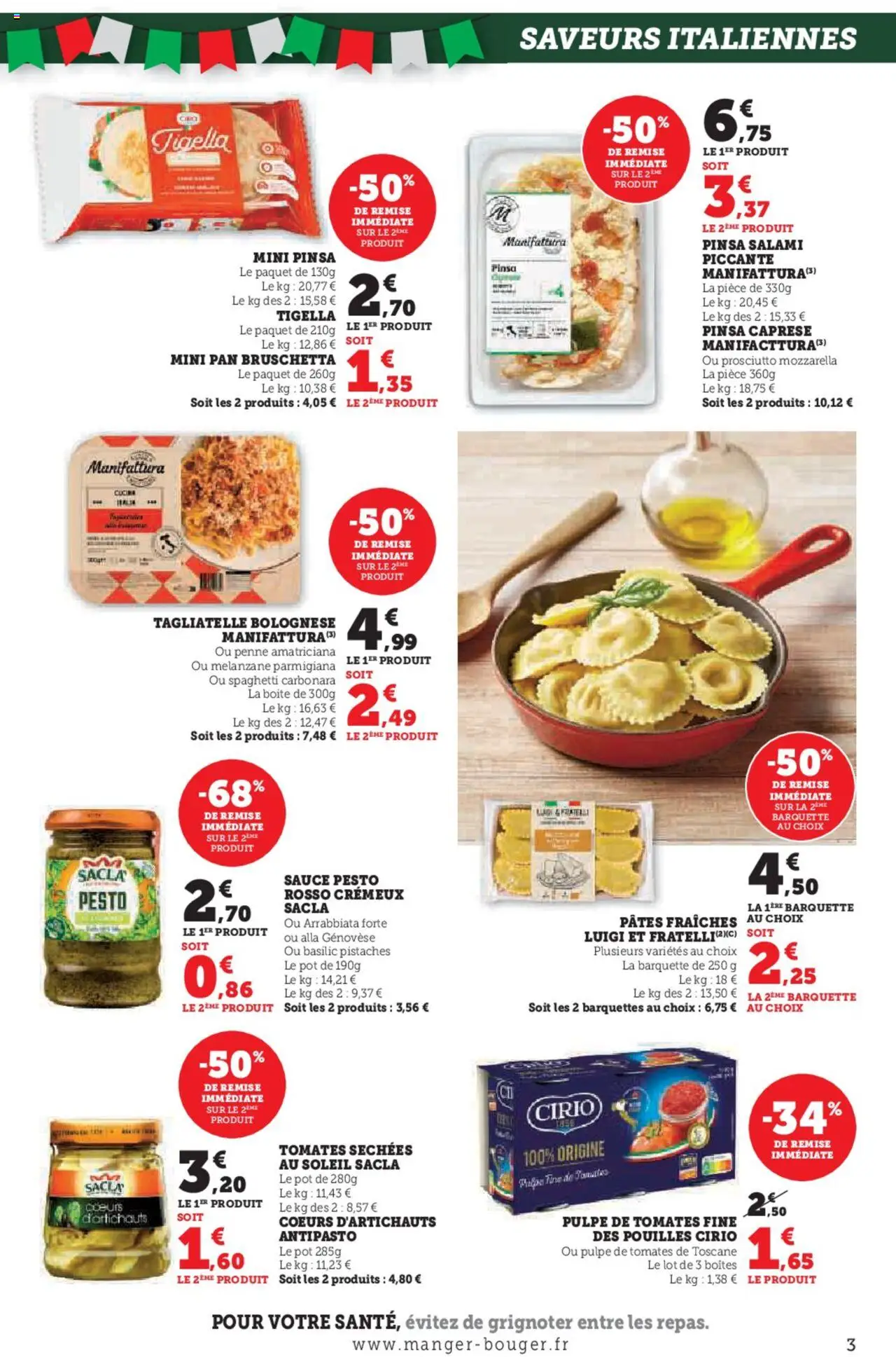  | Page: 3 | Produits: Pesto, Tomates séchées, Pâtes fraîches, Salami