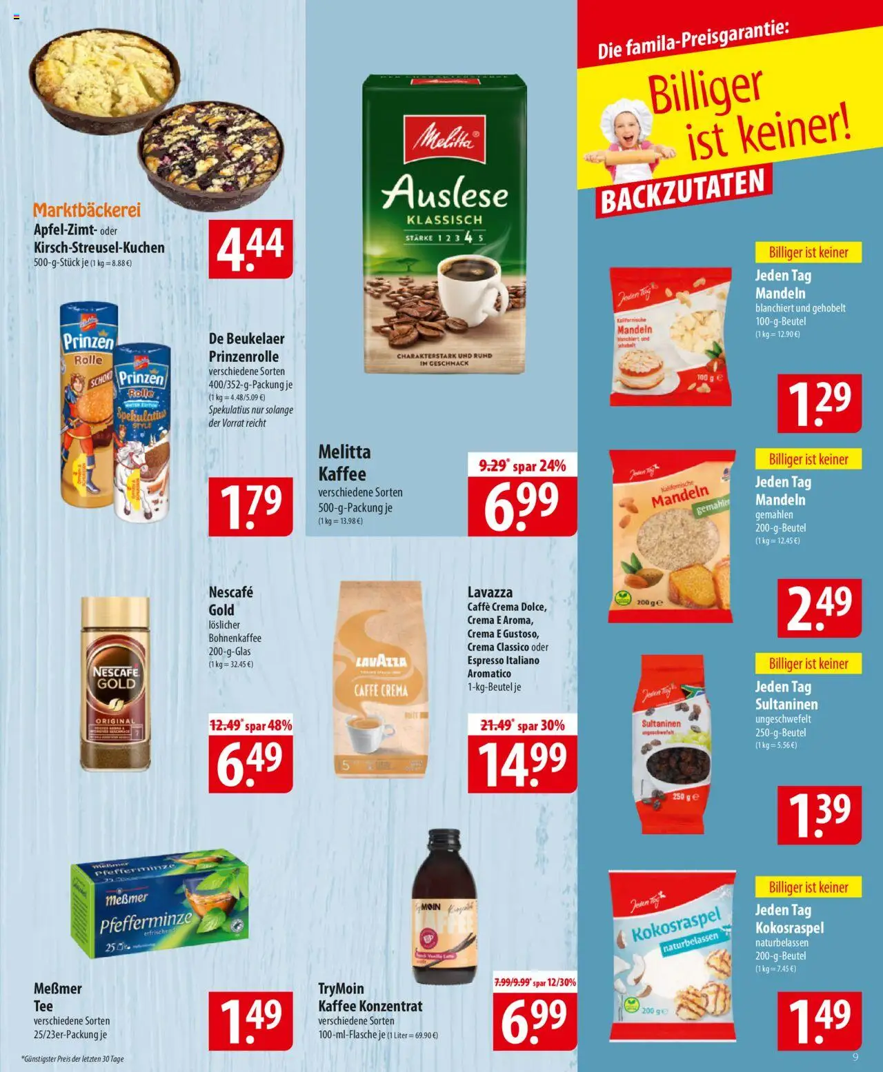 Famila Prospekt 	 – gültig ab 27.10.2025 | Seite: 9 | Produkte: Nescafe, Kaffee, Messmer, Mandeln