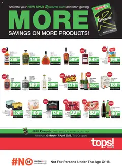 Preview of Tops at Spar specials valid from 10.03.2025