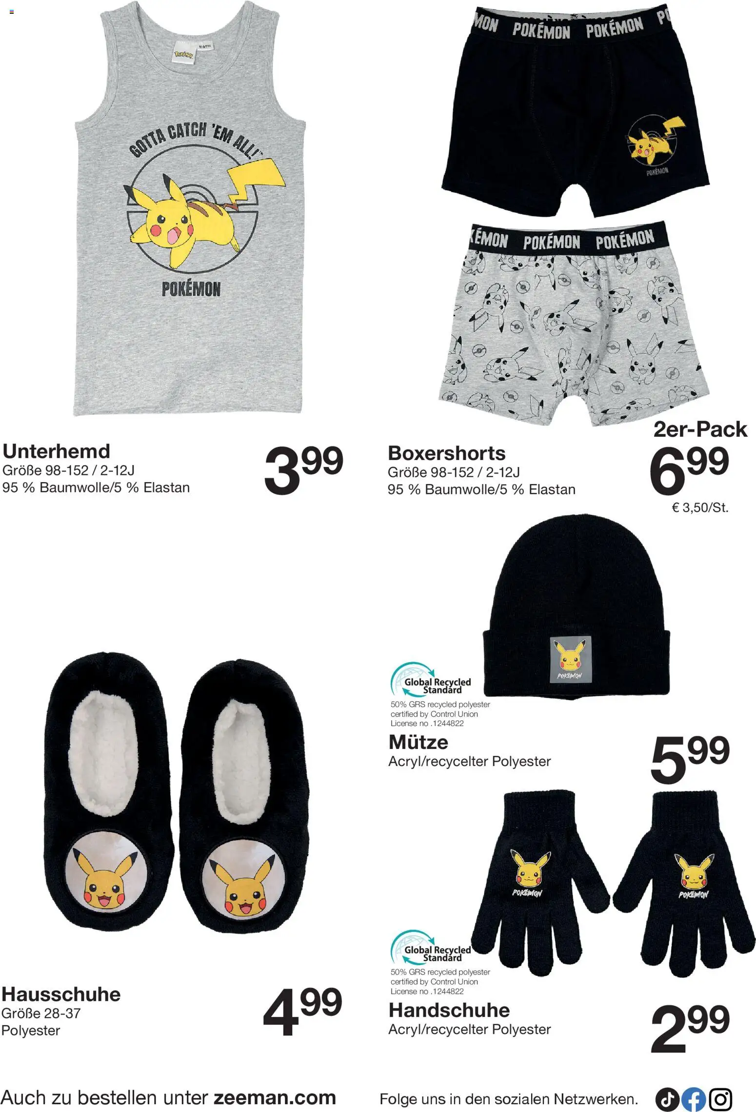 Zeeman Prospekt 	 – gültig ab 06.12.2025 | Seite: 10 | Produkte: Unterhemd, Hausschuhe, Handschuhe