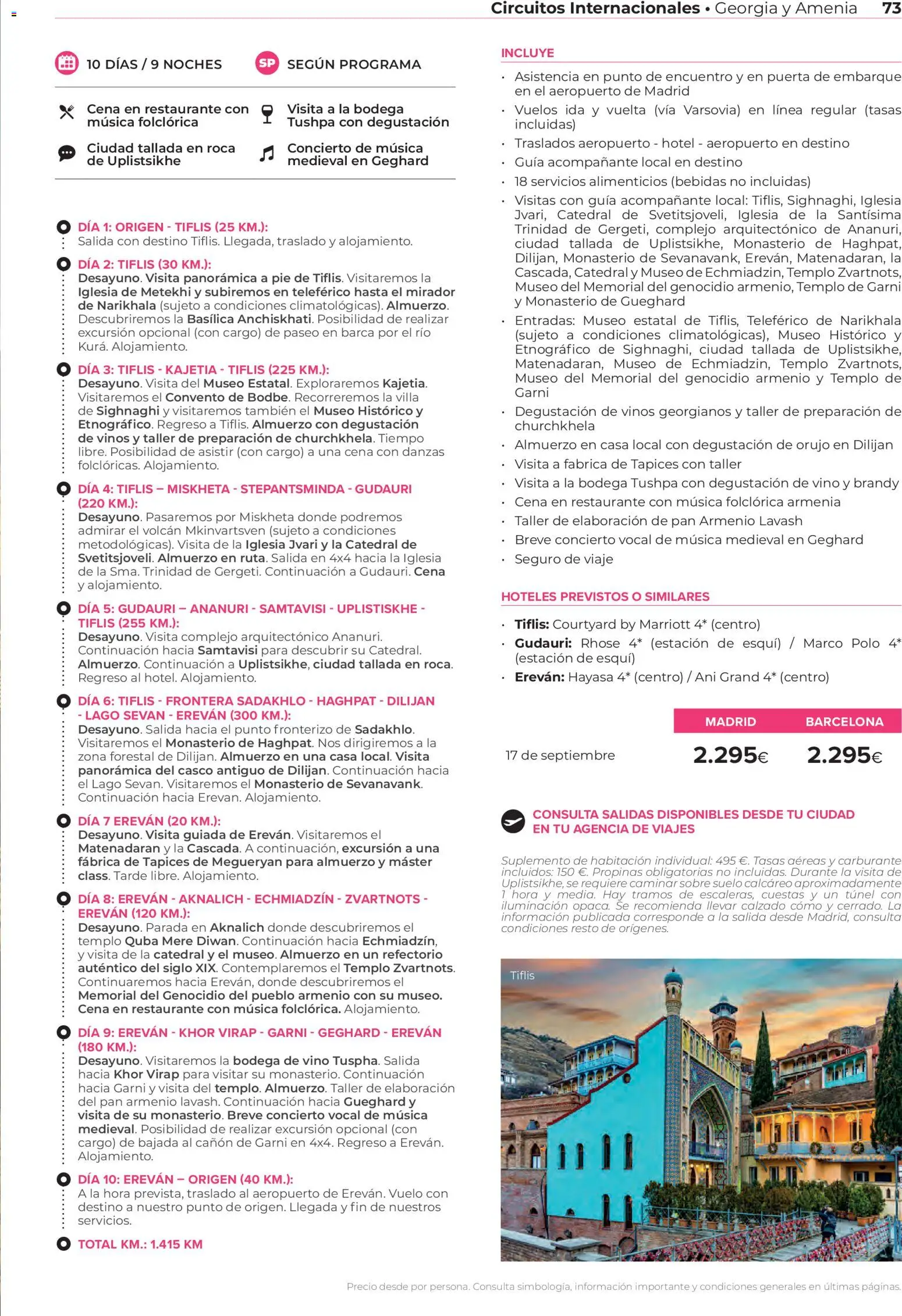 Viajes El Corte Inglés Circuitos exclusivos │ válido desde el 28.03.2026 | Página: 73 | Productos: Pan, Vino, Μαύρο πιπέρι, Galette de chaise