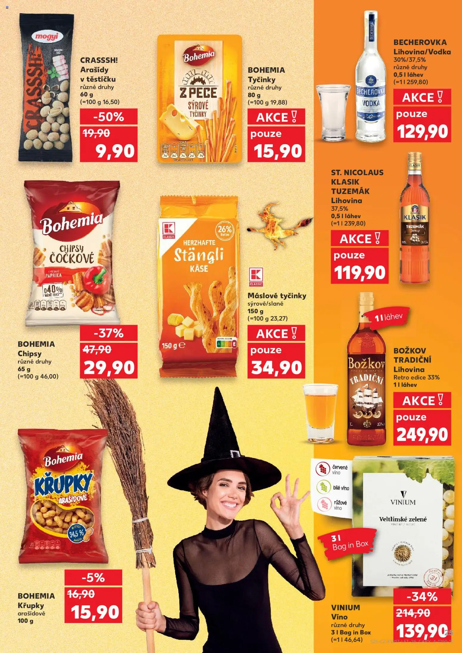 Kaufland leták - Chomutov od 22.04.2026 | Strana: 25 | Produkty: Víno, Arašídy, Chipsy, Křupky