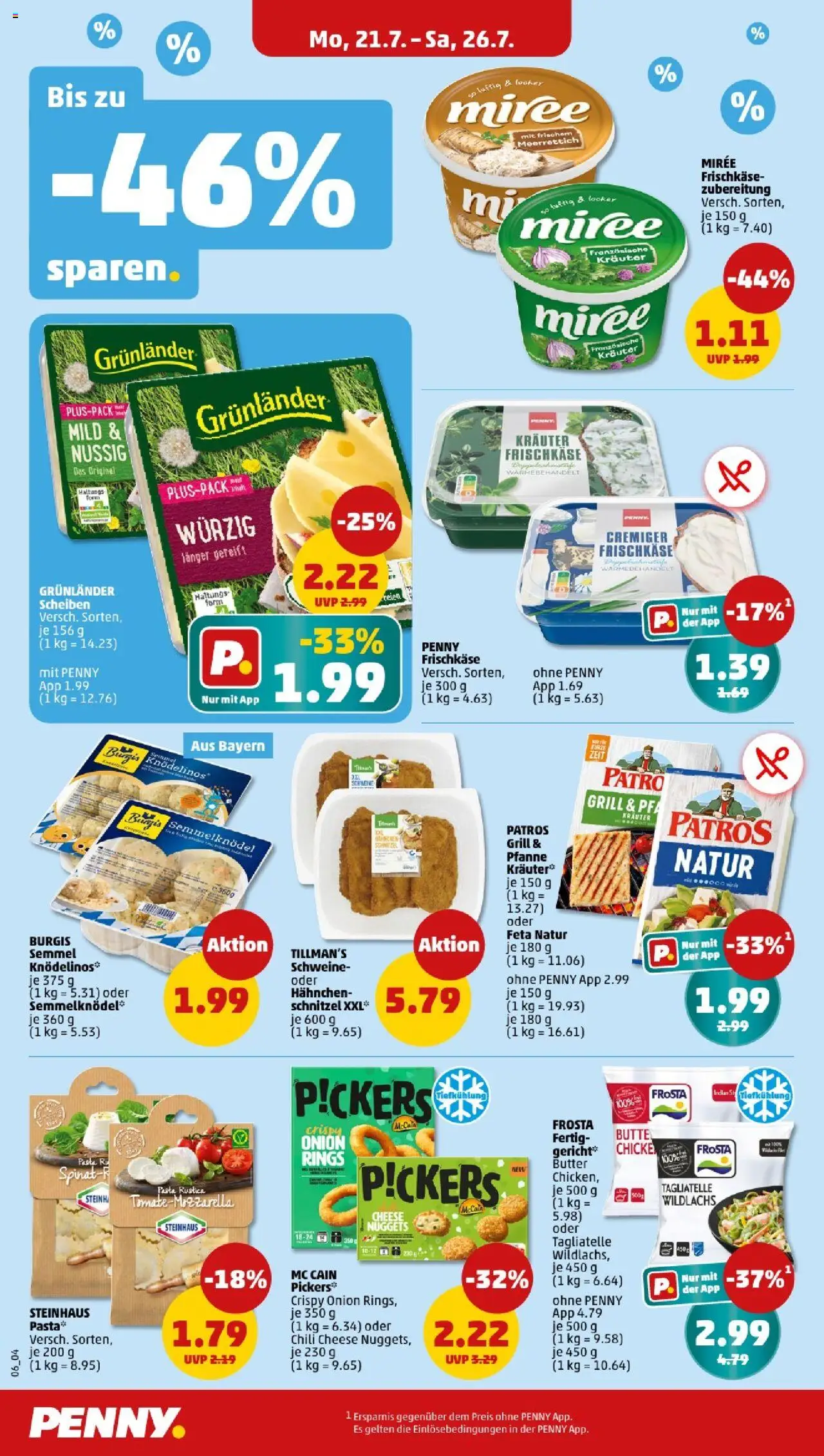 Penny - Bayern  - gültig ab dem 21.07.2025 | Seite: 6 | Produkte: Grill, Patros, Frosta, Grunlander