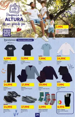 Pré-visualização Auchan - Páscoa válido de 13.03.2026 | Página: 24 | Produtos: Algodão, Calças, Camisa, Meias