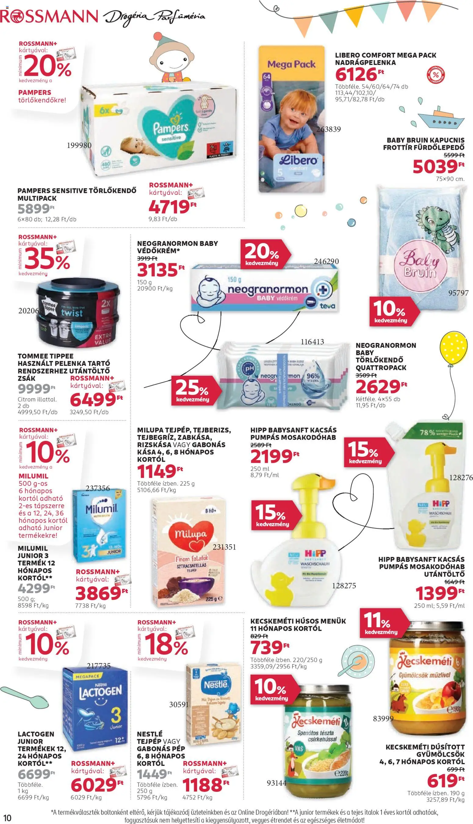 Rossmann akciós ujság - amely érvényes a következő dátumtól: 17.11.2025 | Oldal: 12 | Termékek: Pampers, Törlőkendő, Pelenka, Tészta