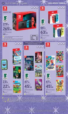 Intermarché - Prévisualisation de Console Nintendo Switch avec manettes Joy-Con bleu néon/rouge néon, Console Nintendo Switch with Joy-Con controllers in neon blue/red neon colors. valide à partir de 21.10.2025 | Page: 88