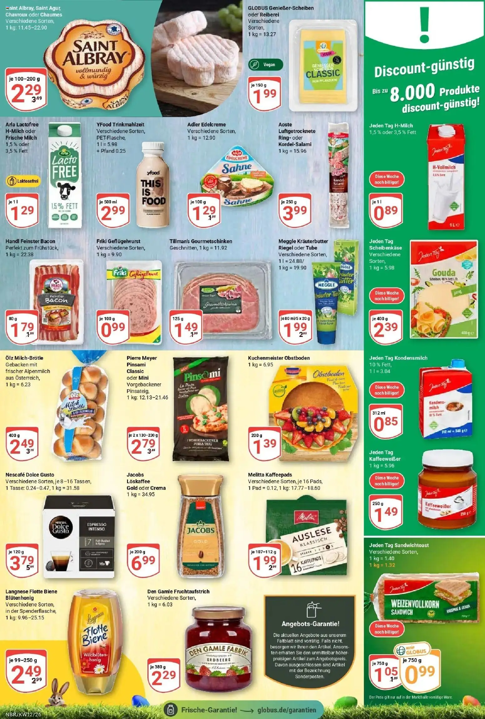 Globus prospekt Neubrandenburg	 – gültig ab 15.03.2026 | Seite: 13 | Produkte: Langnese, Kaffeepads, Gouda, Kräuterbutter