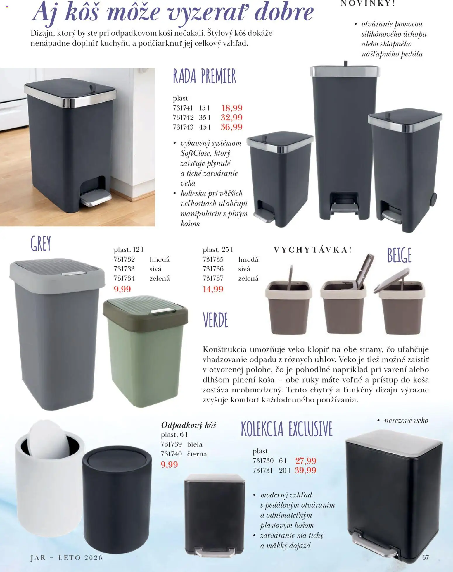 Nové Orion akcie – leták je platný od 09.03.2026 | Strana: 67 | Produkty: Kôš, Jar