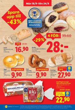 Lidl reklamblad aktuell från 18.08.2025 | Sida: 4 | Produkter: Kvarn, Bageri, Levain, Bröd
