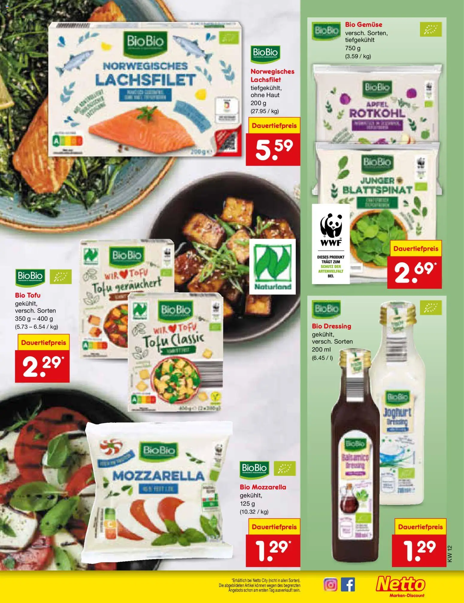 Netto Marken-Discount Prospekt 	 – gültig ab 16.03.2026 | Seite: 13 | Produkte: Rotkohl, Joghurt, Mozzarella, Dressing