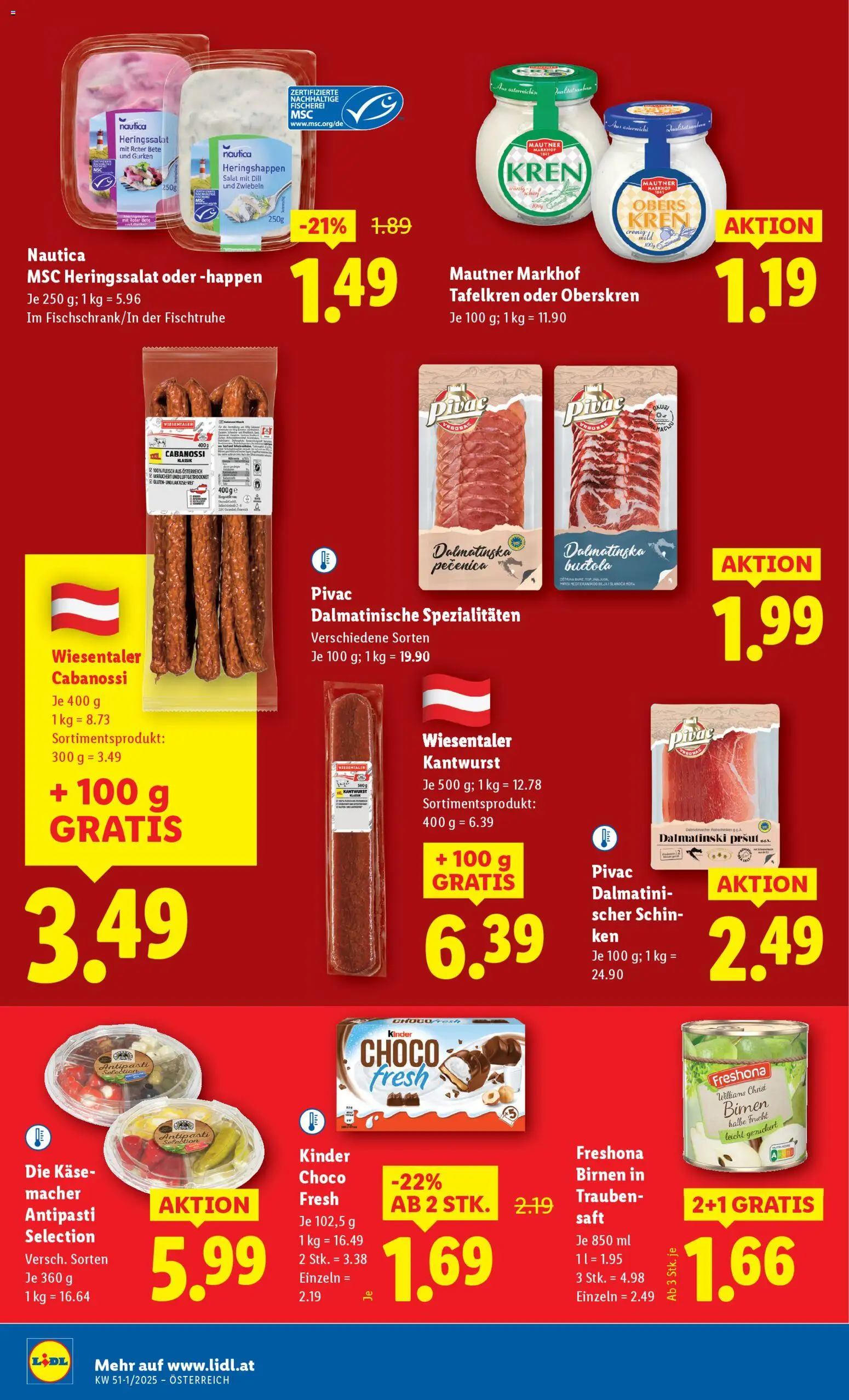 Lidl Flugblatt - Altenmarkt im Pongau, St. Johann im Pongau, Zell am See gültig ab 11.12.2025 | Seite: 44 | Produkte: Gurken, Salat, Zwiebeln, Dill