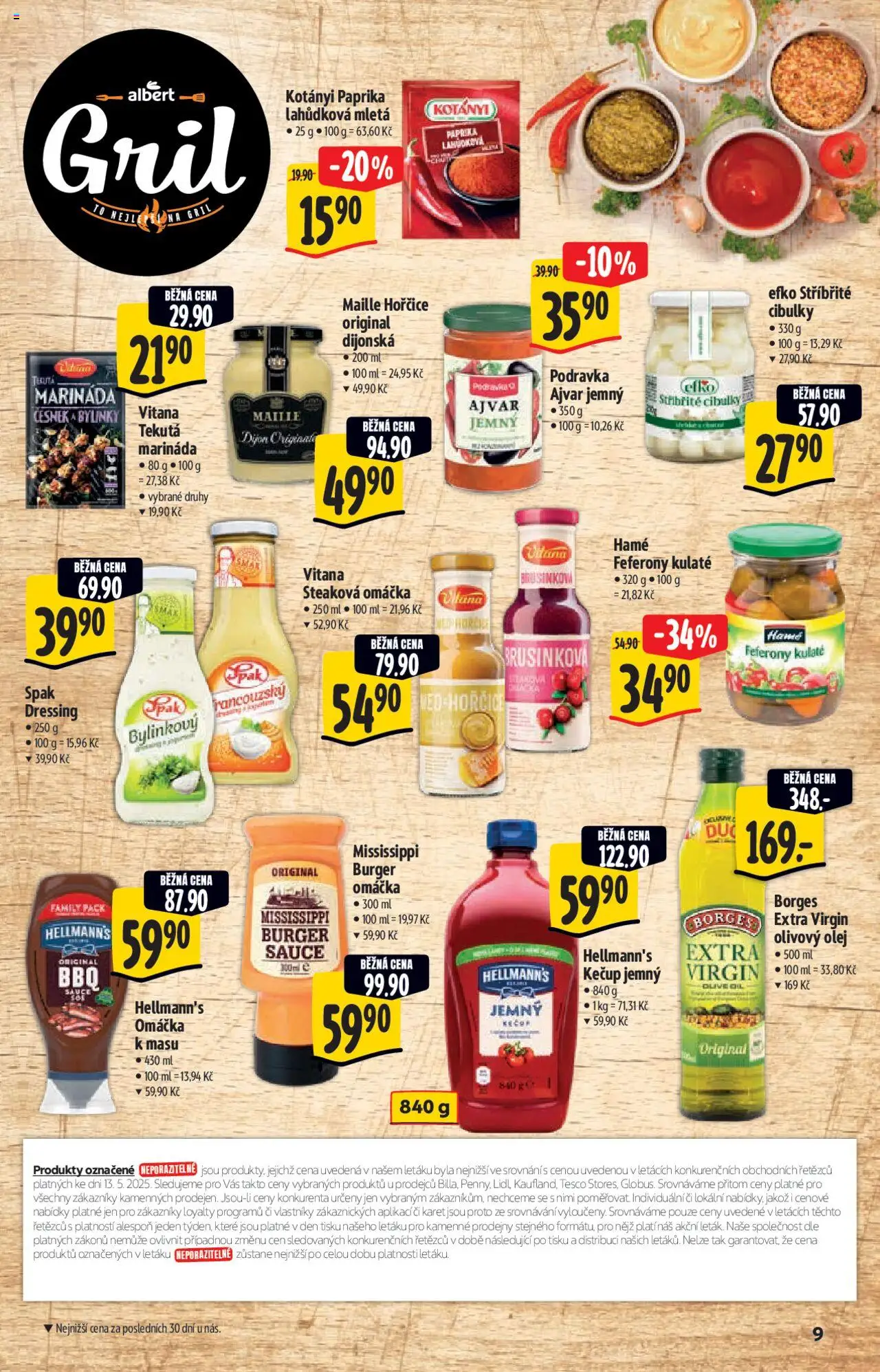 Albert katalog - Hypermarket od 21.05.2025 | Strana: 9 | Produkty: Olivový olej, Česnek, Hellmann's kečup, Marináda