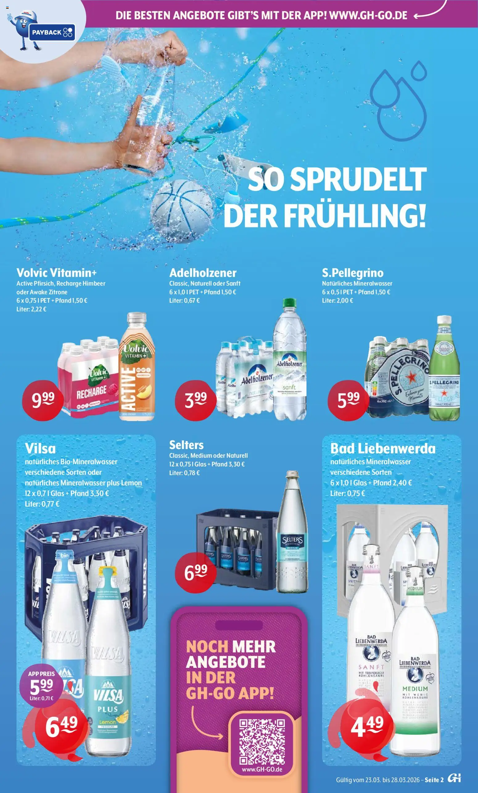 Getränke Hoffmann Prospekt 	 – gültig ab 23.03.2026 | Seite: 2 | Produkte: Bad, Mineralwasser, Zitrone, Volvic