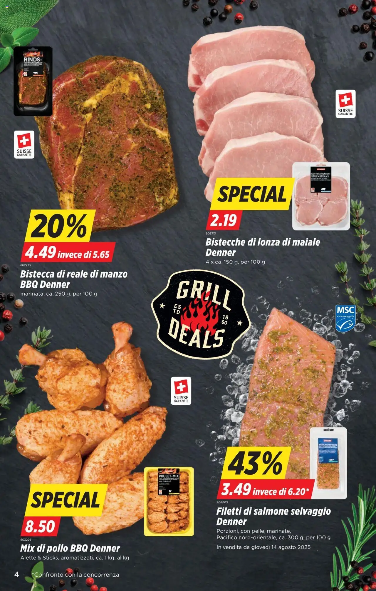 Denner Aktionen IT ab 12.08.2025 | Seite: 4 | Produkte: Grill