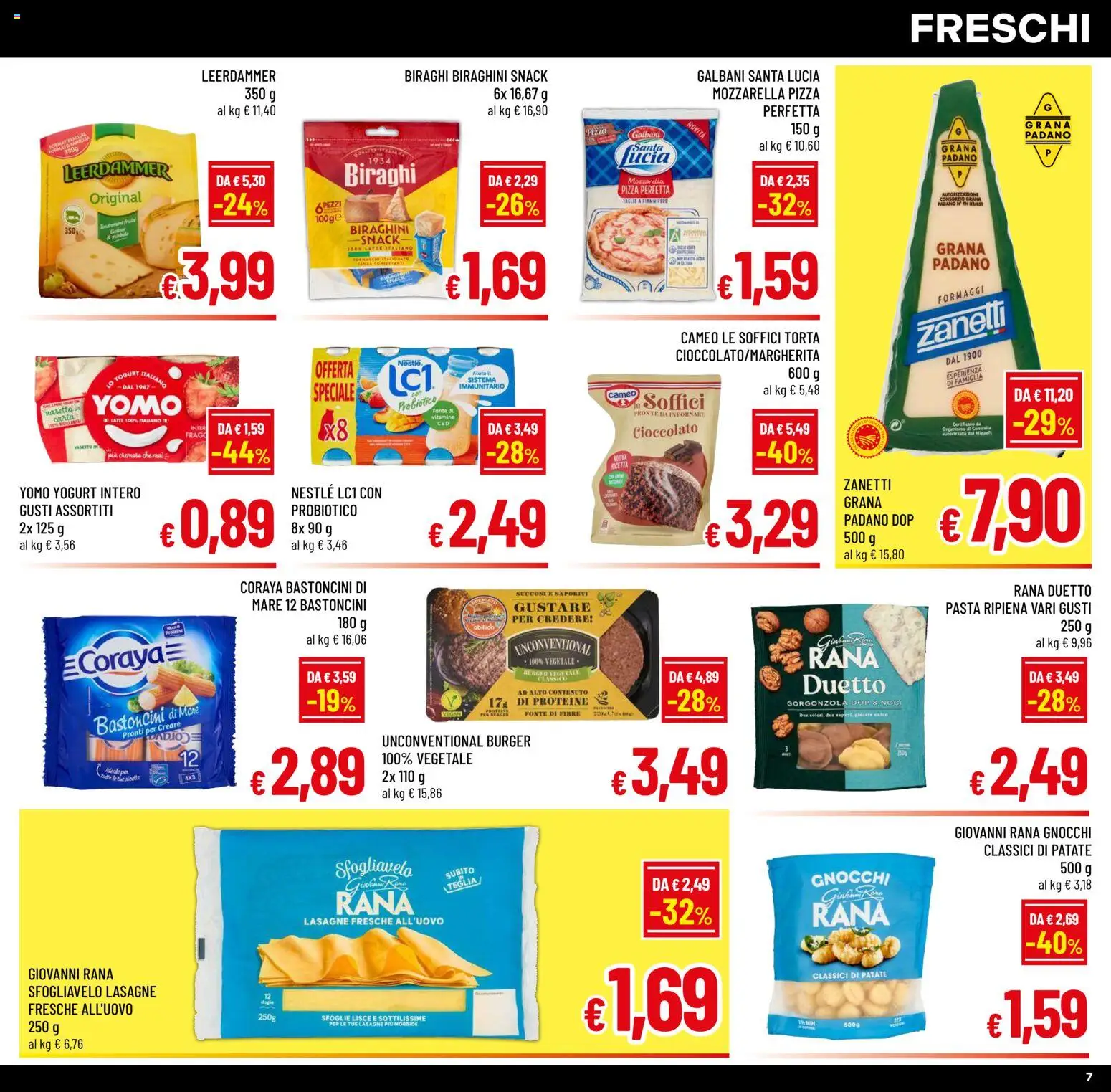 Volantino A&O del 26.11.2025 | Pagina: 7 | Prodotti: Yogurt, Teglia, Mozzarella, Latte