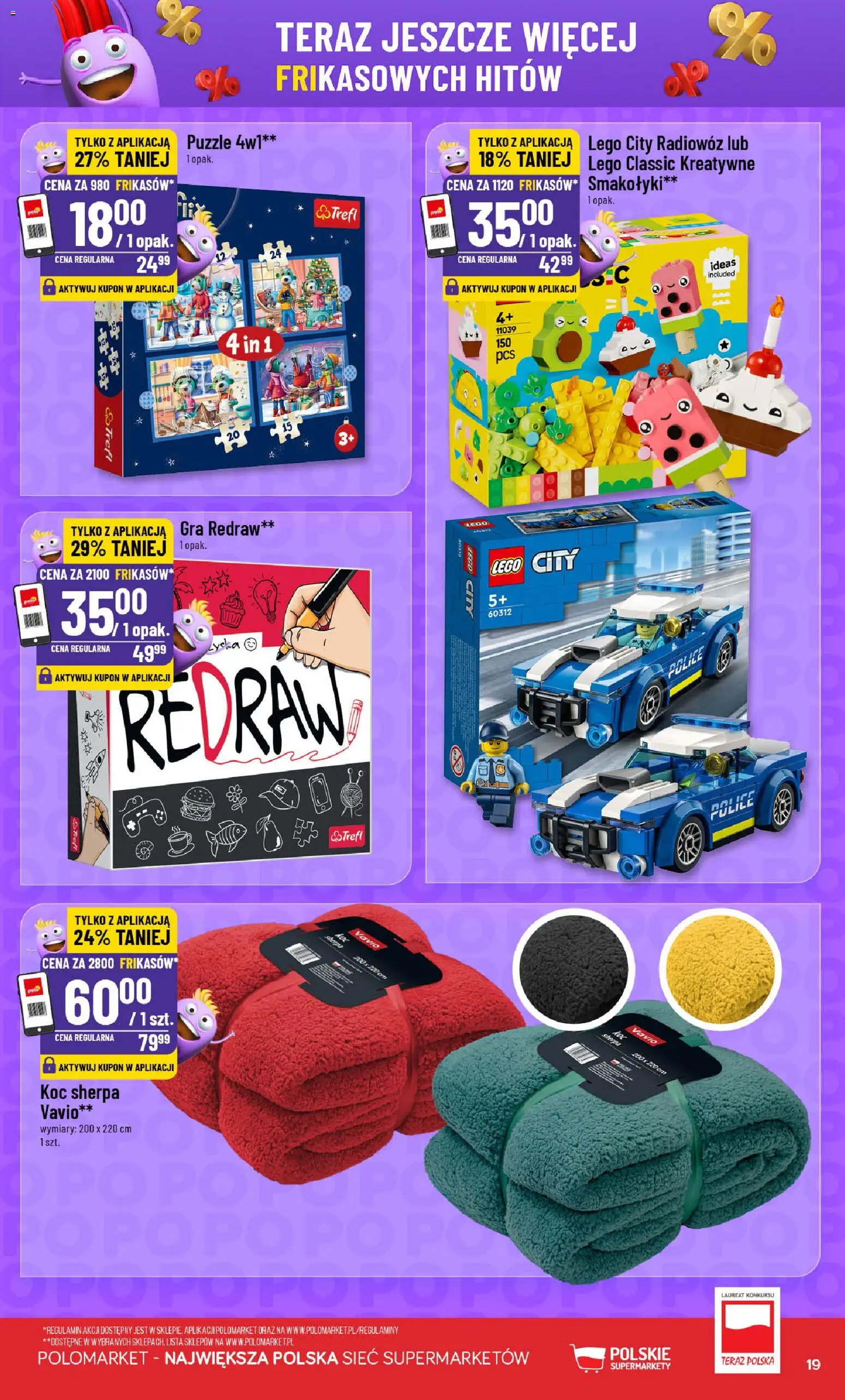 POLOmarket Gazetka - Frikasowe Hity od 12.11.2025 | Strona: 19 | Produkty: Gra, Koc, Lego