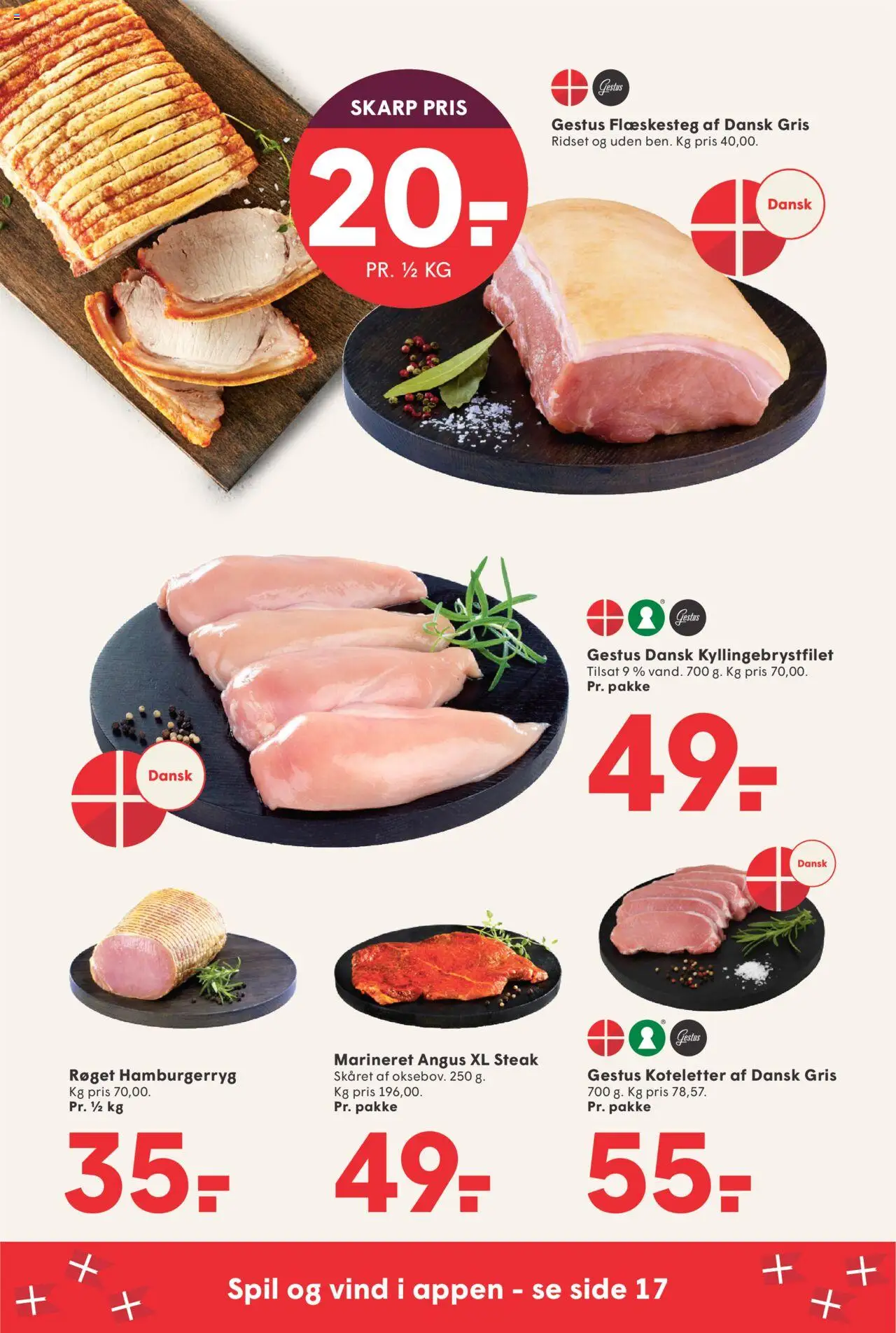 Spar tilbudsavis – gyldig fra 12.09.2025 | Side: 4 | Produkter: Koteletter, Flæskesteg, Hamburgerryg, Spil