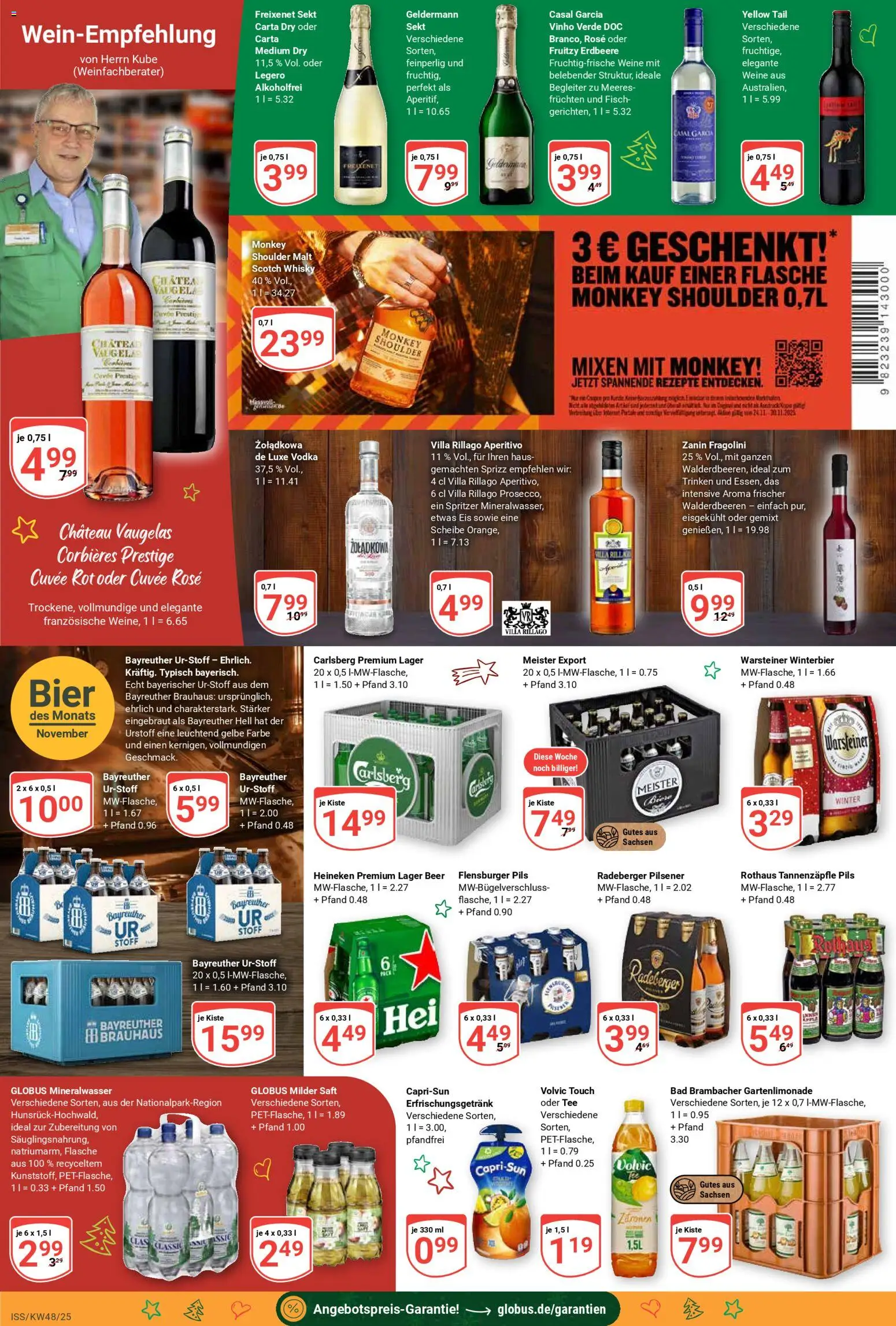 Globus - Black Friday – gültig ab 24.11.2025 | Seite: 17 | Produkte: Whisky, Freixenet, Bier, Vodka