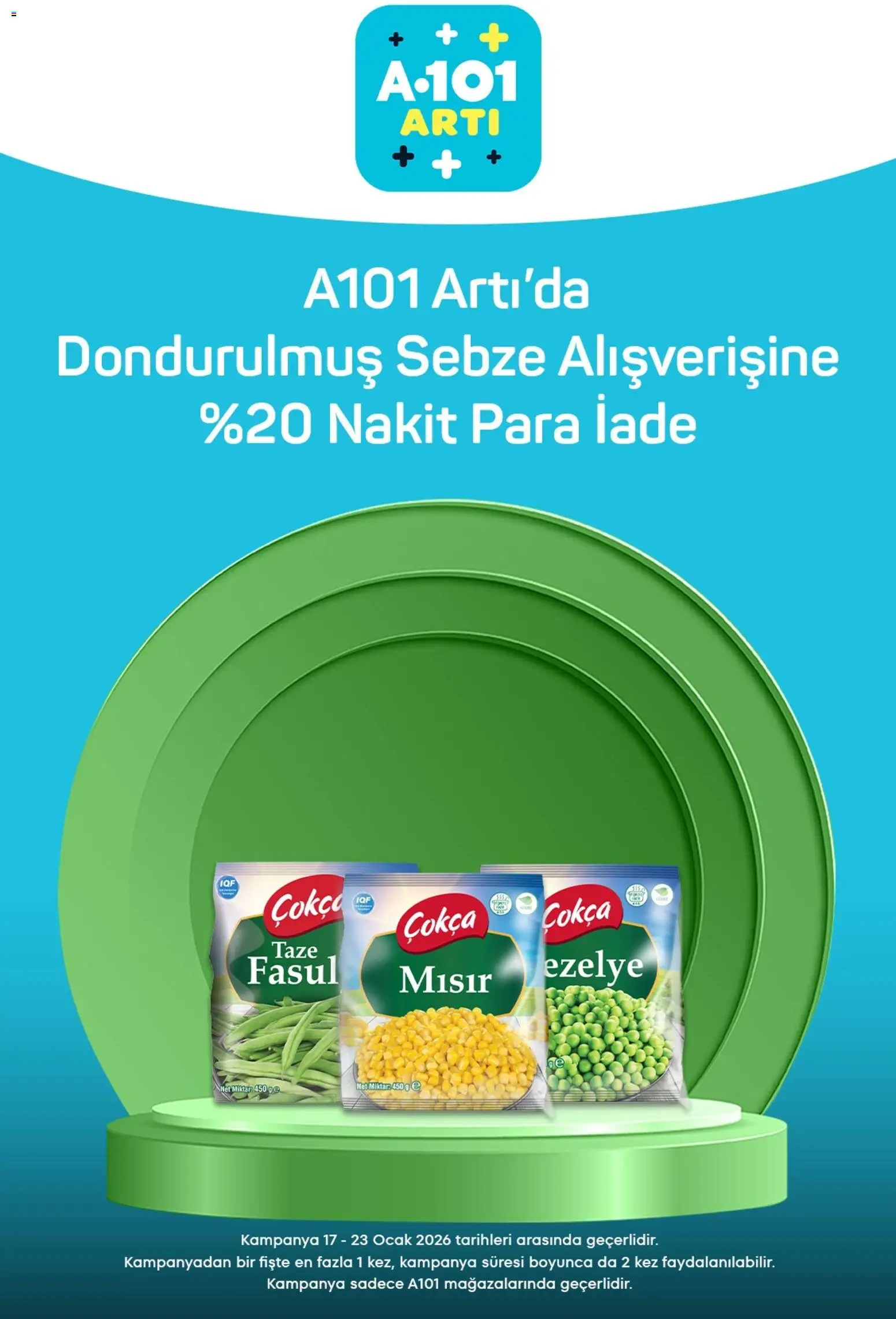 A101 Arti - 17.01.2026 tarihinden itibaren geçerlidir | Sayfa: 2 | Ürünler: Sebze, Mısır, Ocak