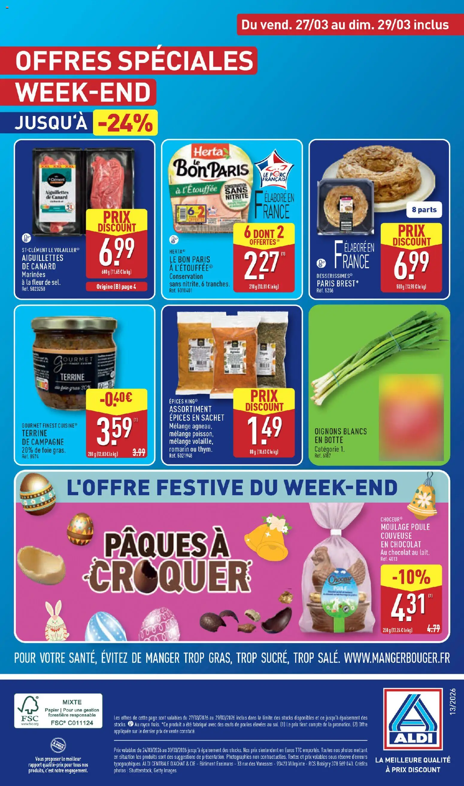 {H1} | Page: 50 | Produits: Œufs, Chocolat, Porc, Oignons