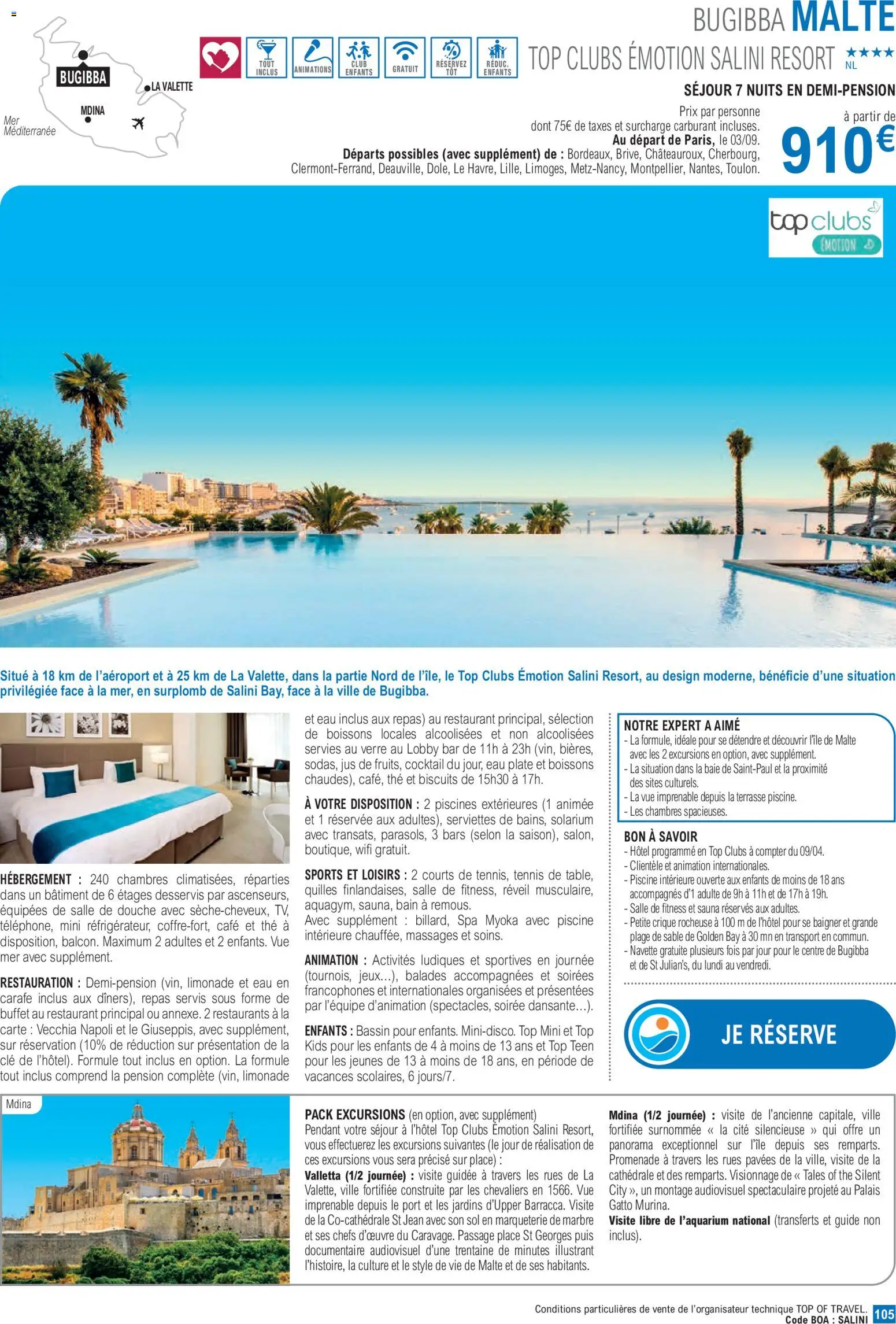 {H1} | Page: 105 | Produits: Réveil, Limonade, Buffet, Café