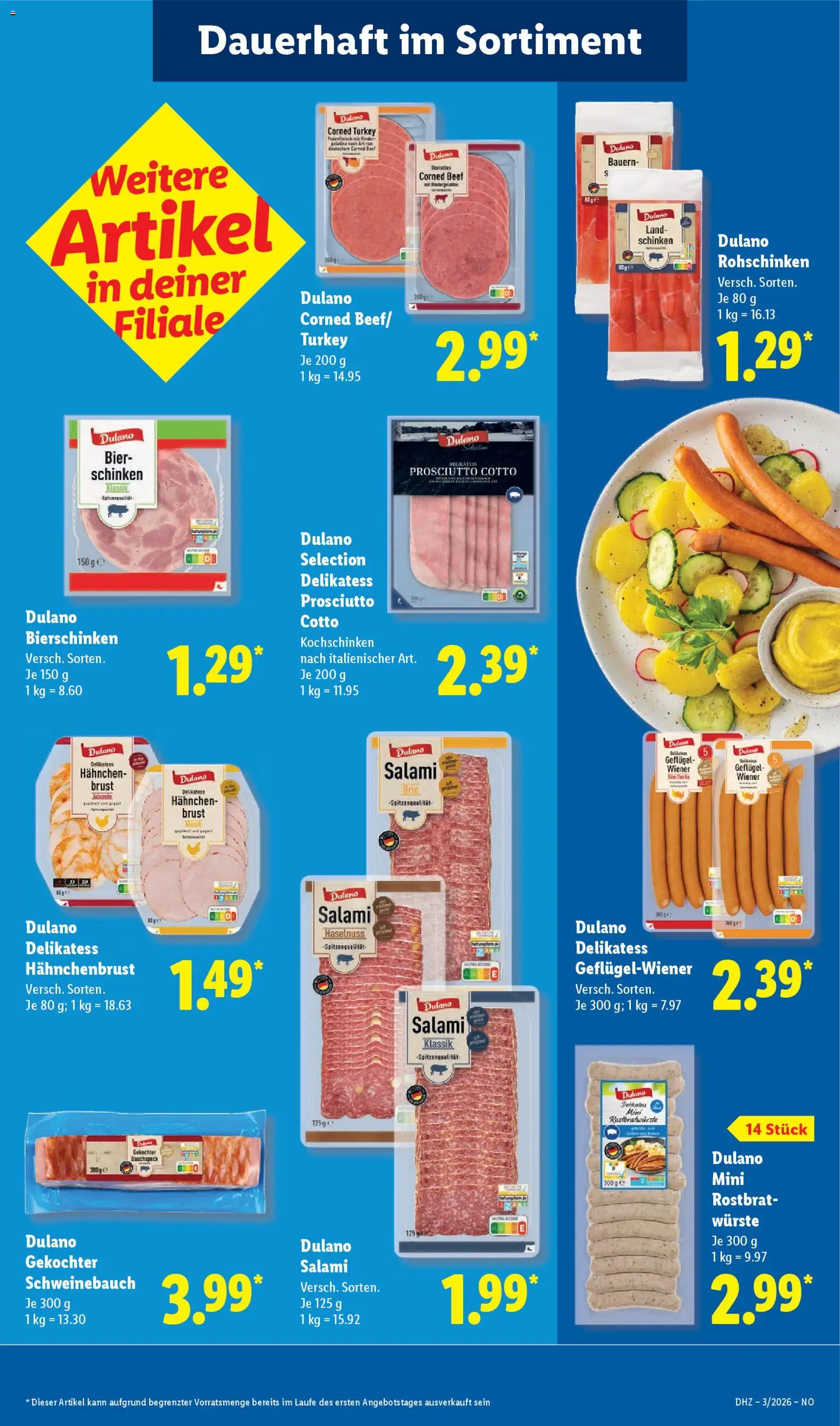 Lidl Prospekt Rahden – gültig ab 12.01.2026 | Seite: 23 | Produkte: Bier, Schweinebauch, Salami, Schinken