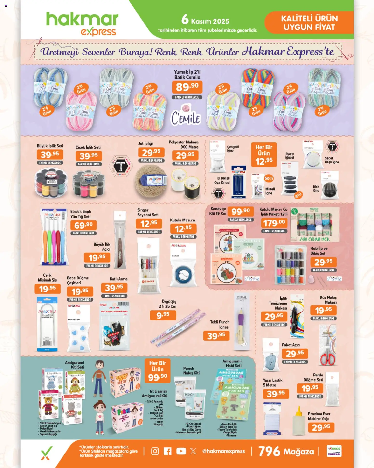 Hakmar Express Perşembe Aktüel Ürünler - 06.11.2025 tarihinden itibaren geçerlidir | Sayfa: 2 | Ürünler: Iğne, Lastik, Çanta, Disk