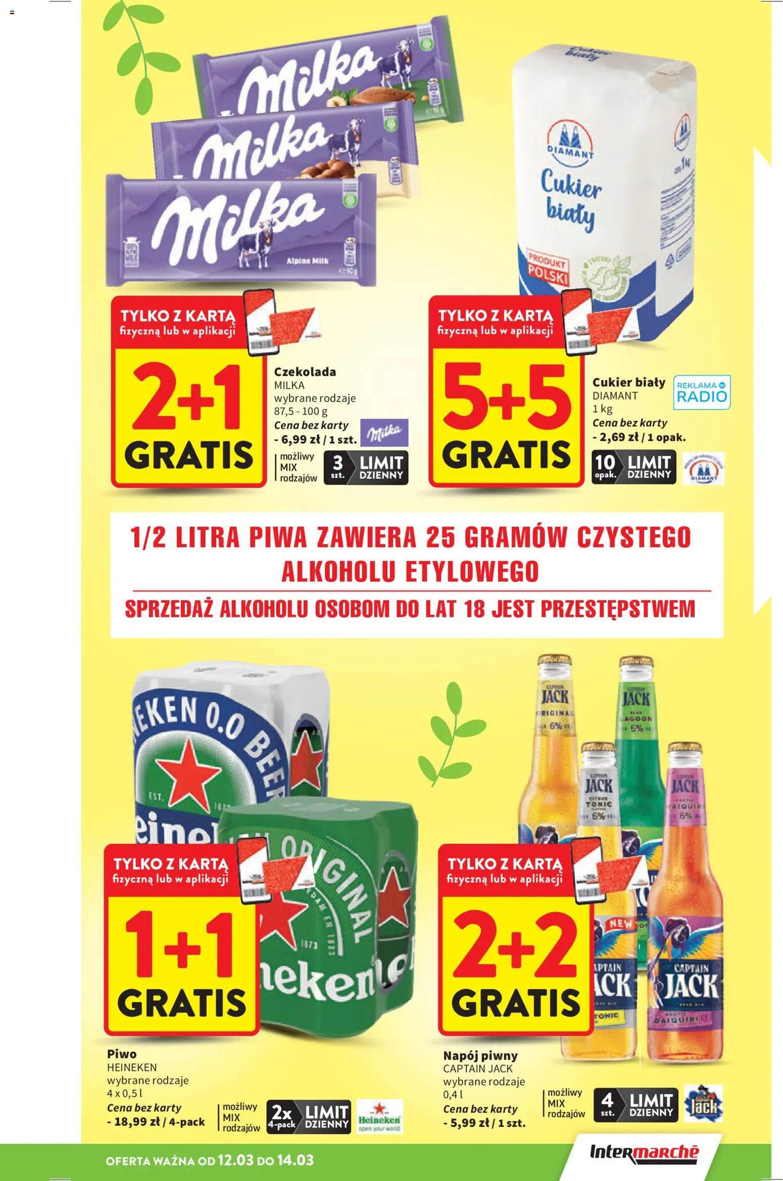 Intermarche gazetka od 12.03.2026 | Strona: 3 | Produkty: Karta, Radio, Cukier biały, Cukier