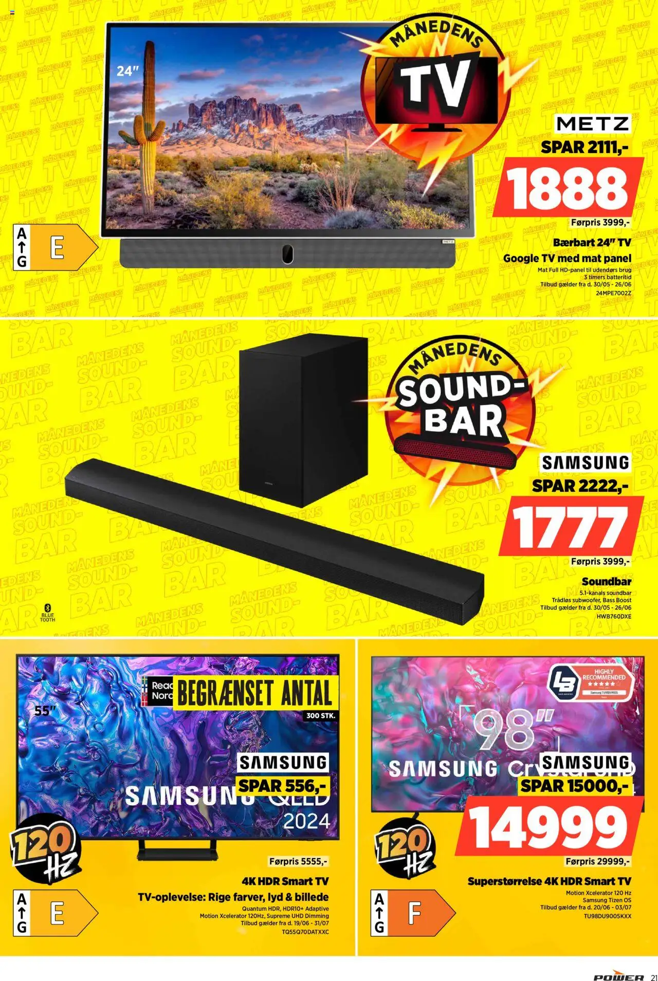 Power Tilbudsavis gyldig fra 20.06.2025 | Side: 21 | Produkter: Soundbar, Smart TV, TV, Lyd