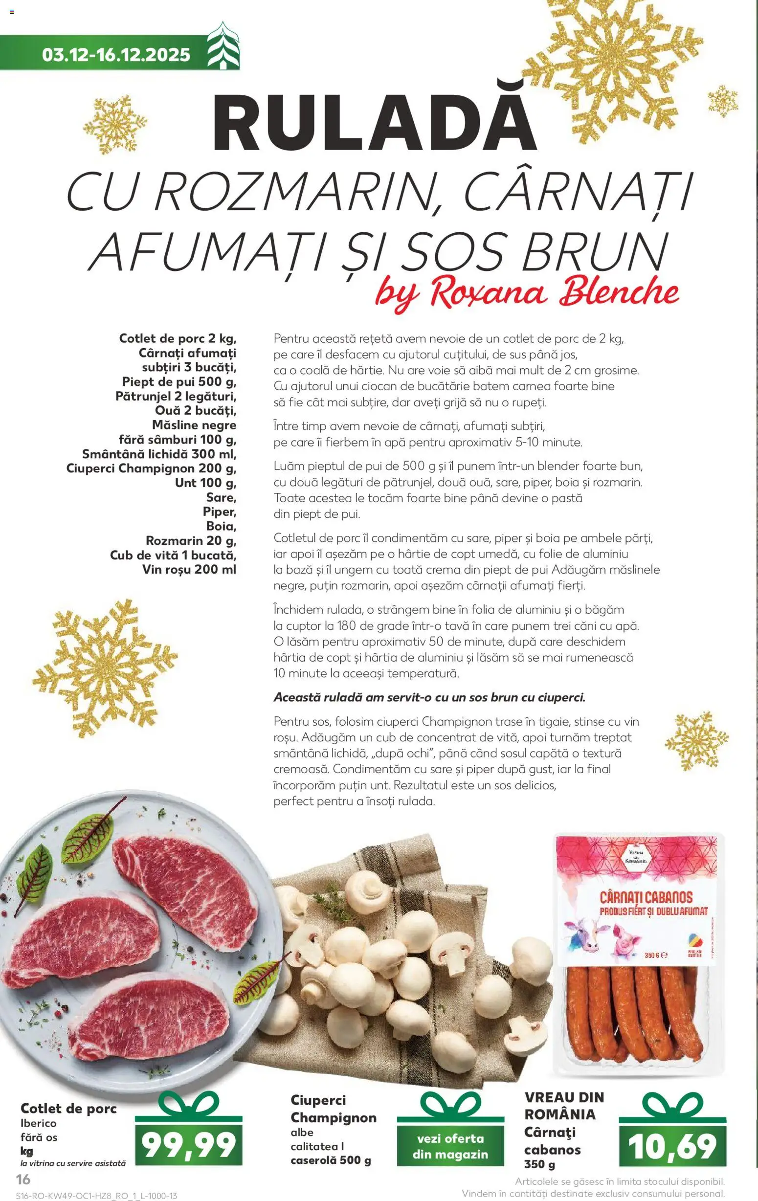 Noul catalog Kaufland – valabil de la 03.12.2025 | Pagină: 16 | Produse: Hijyenik ped, Bucătărie, Ciuperci, Piper