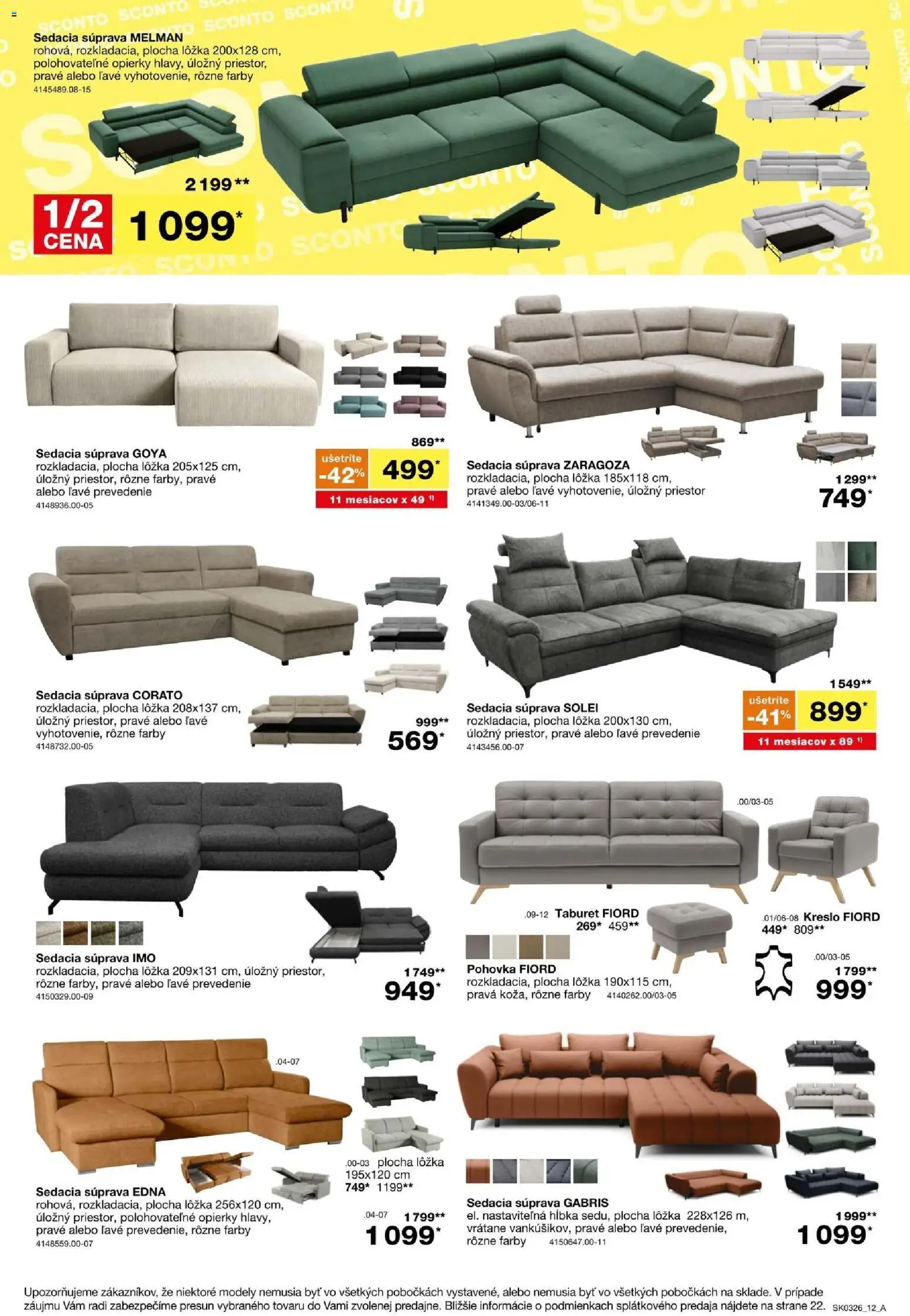 Nové Sconto nábytok akcie – leták je platný od 11.02.2026 | Strana: 12 | Produkty: Sedacia súprava, Pohovka, Taburet, Kreslo