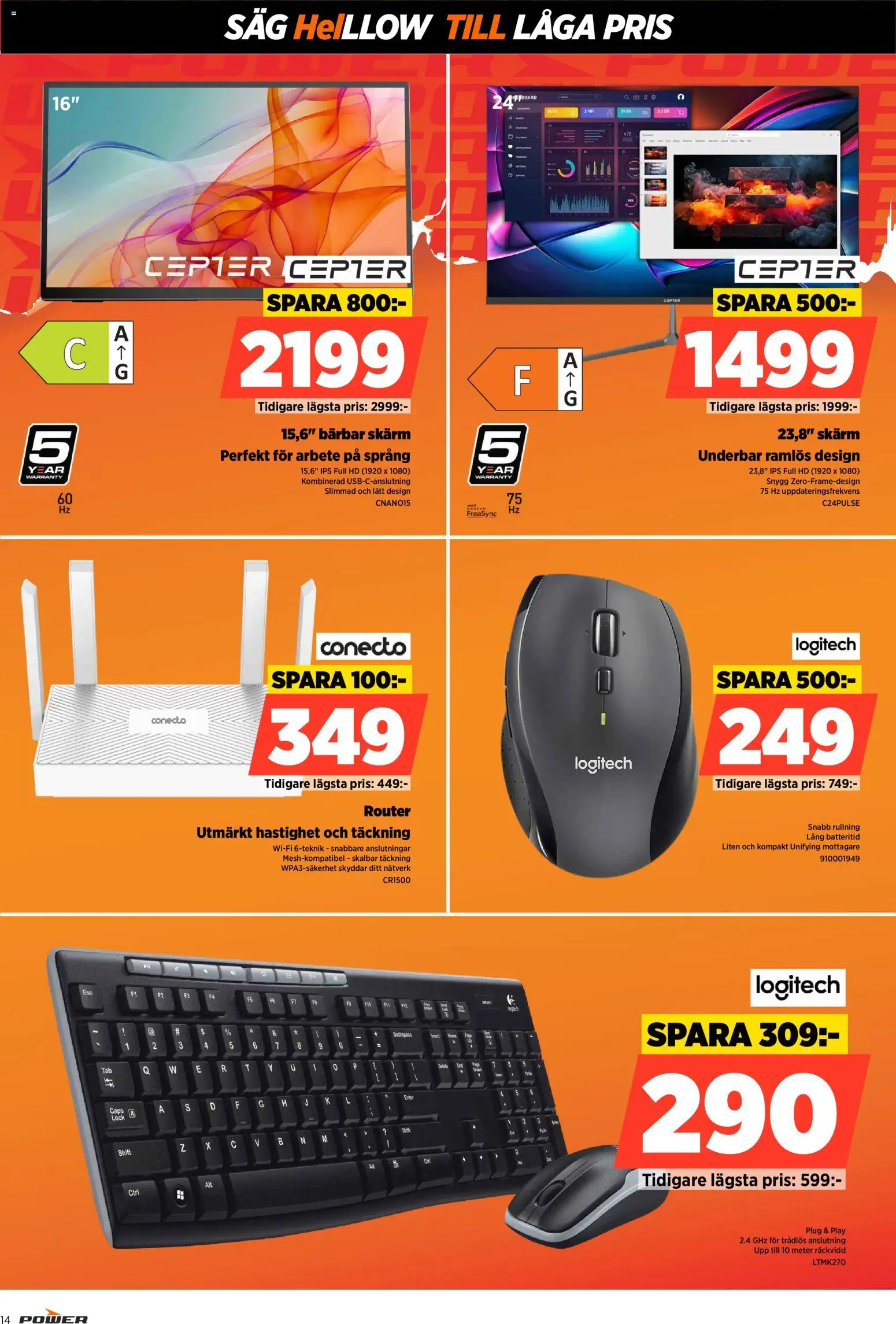 Power reklamblad aktuell från 22.12.2025 | Sida: 14 | Produkter: Såg, Router, Wifi