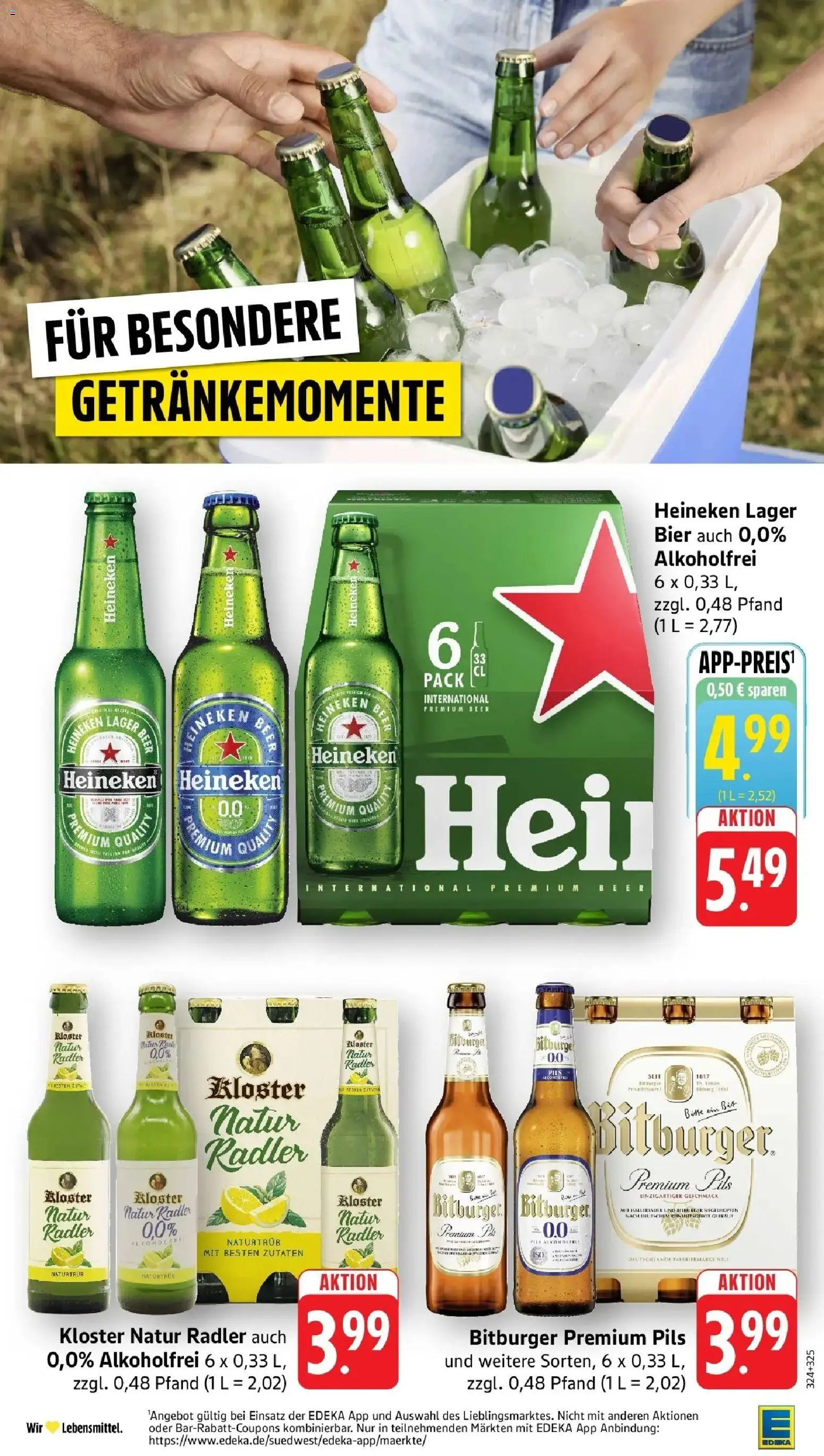 Edeka prospekt Weinheim	 – gültig ab 20.04.2026 | Seite: 32 | Produkte: Bier, Pils, Heineken, Radler