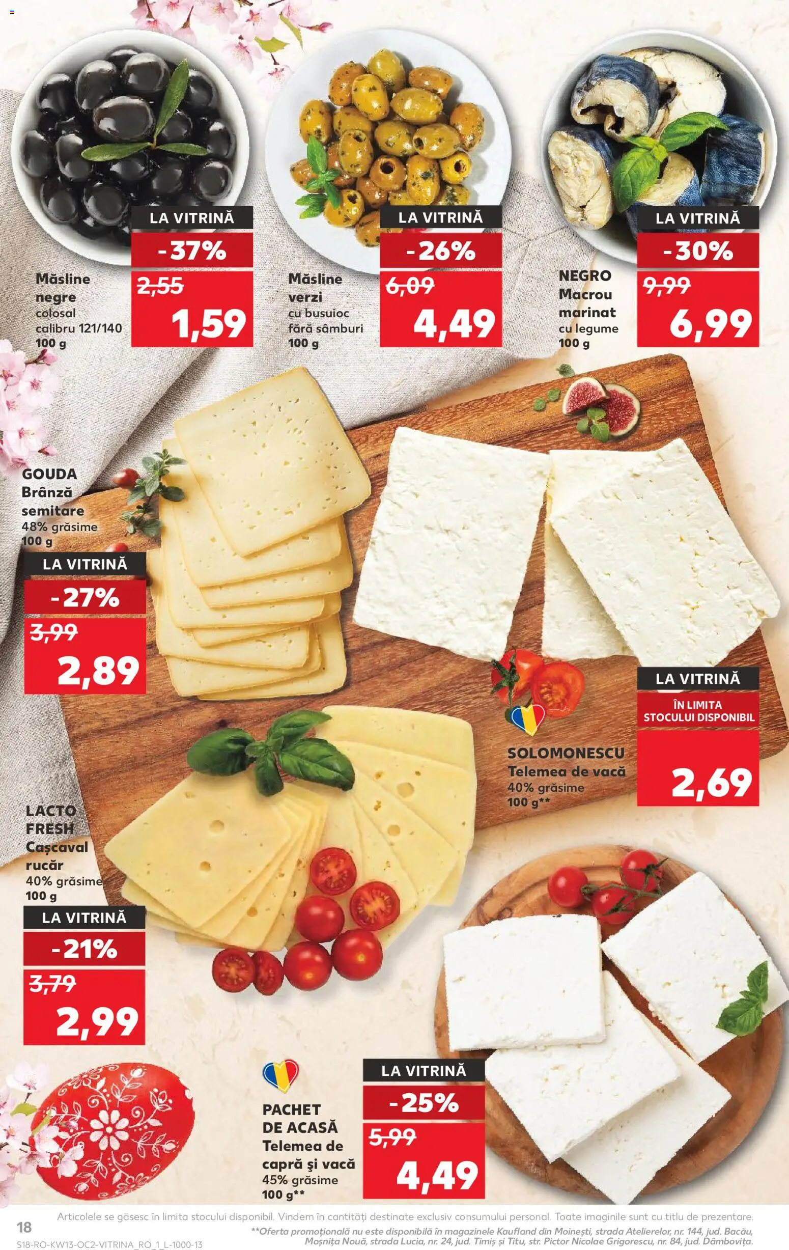Kaufland RO akciós ujság - amely érvényes a következő dátumtól: 25.03.2026 | Oldal: 18 | Termékek: Gouda