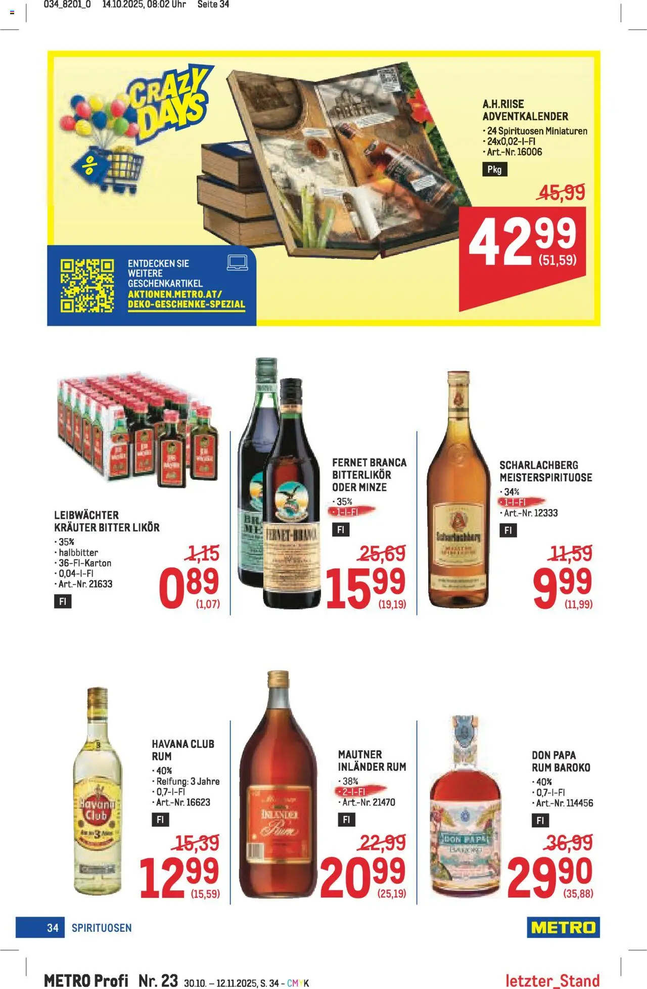 Metro angebote Profi gültig ab 30.10.2025 | Seite: 34 | Produkte: Uhr