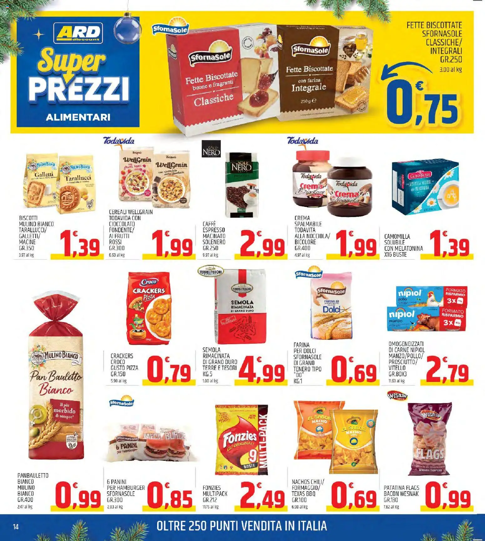 Volantino ARD Discount del 26.11.2025 | Pagina: 14 | Prodotti: Biscotti, Crackers, Vitello, Macinato