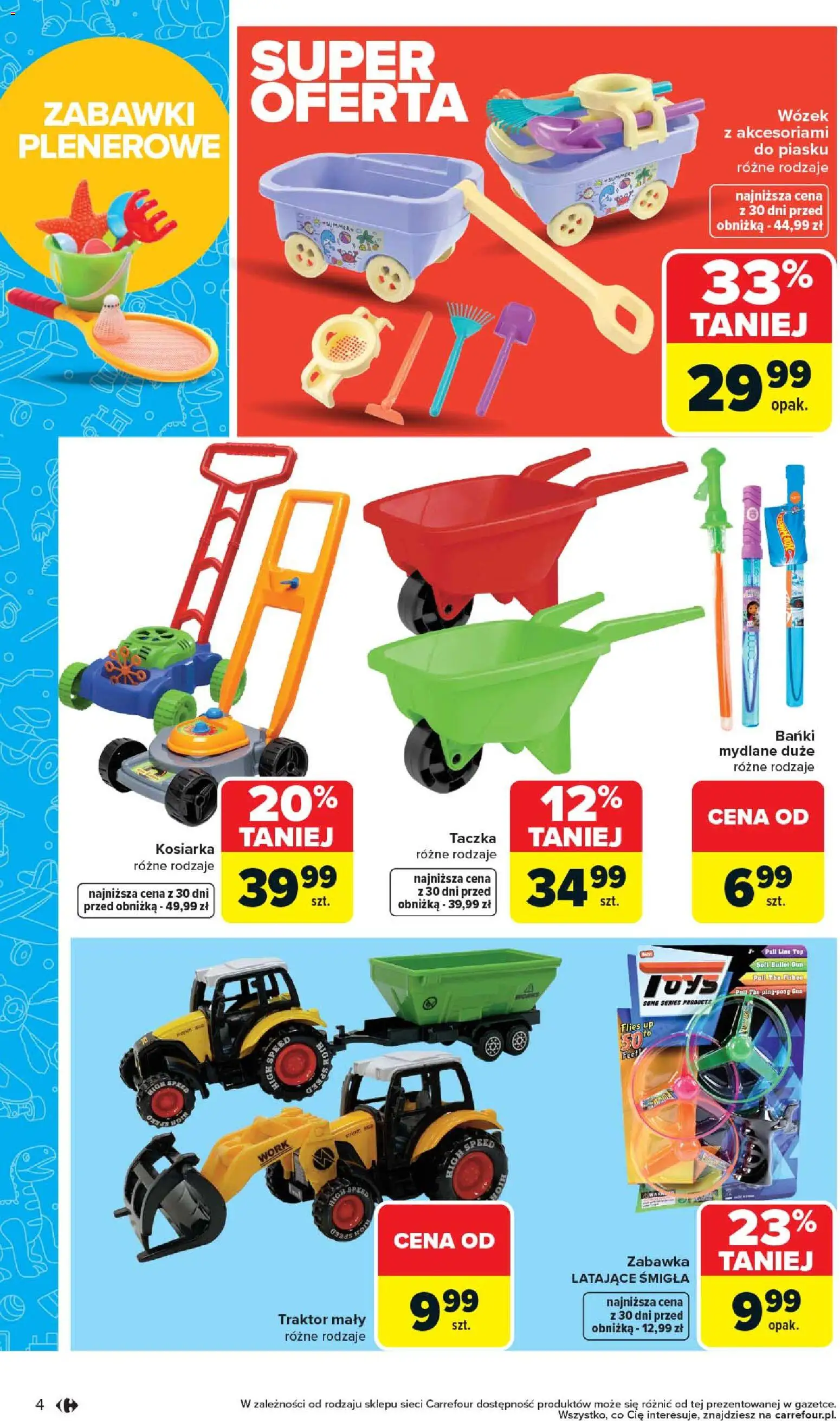 Carrefour gazetka - Łap super okazje od 27.04.2026 | Strona: 4 | Produkty: Top, Kosiarka