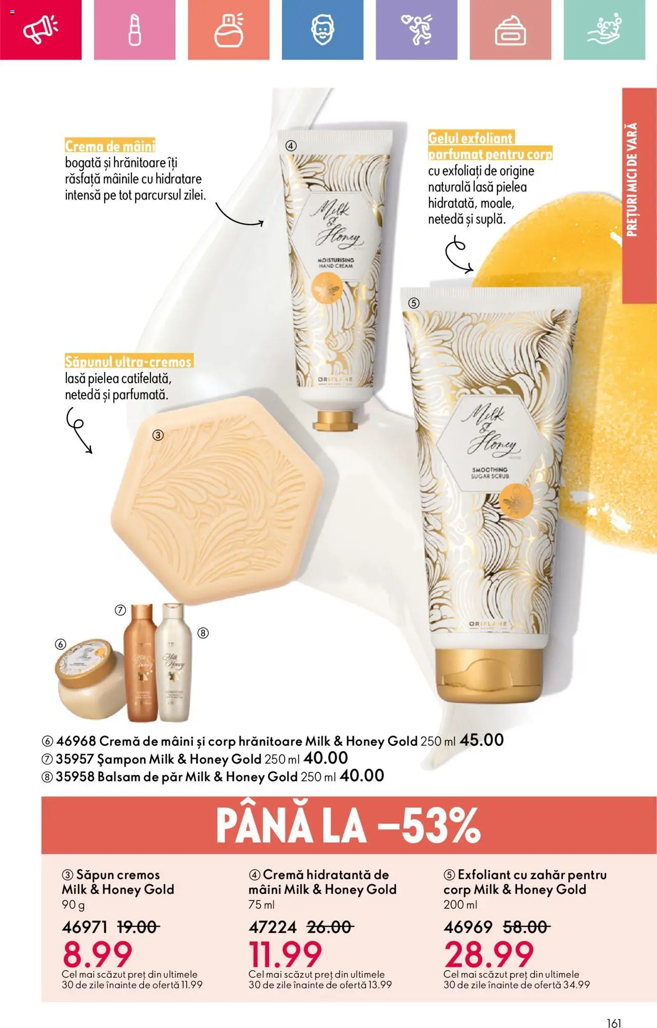 Oriflame catalog 10 2025 – valabil de la 06.07.2025 | Pagină: 161 | Produse: Balsam, Cremă, Săpun, Zahăr