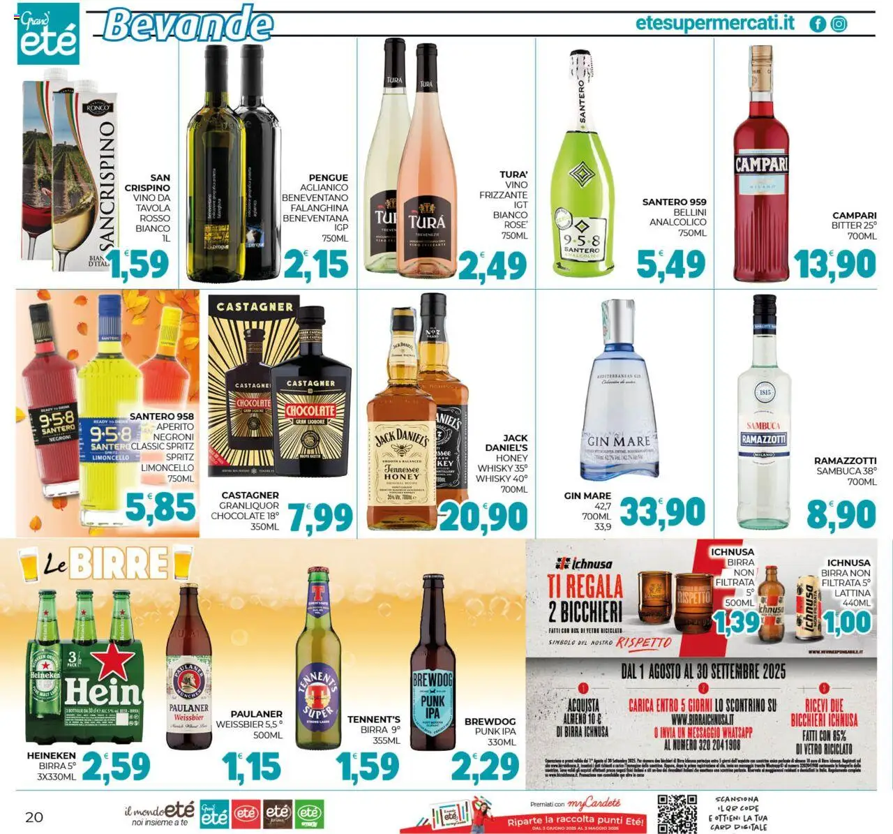 Volantino Eté del 19.09.2025 | Pagina: 20 | Prodotti: Tè, Gin, Liquore, Heineken