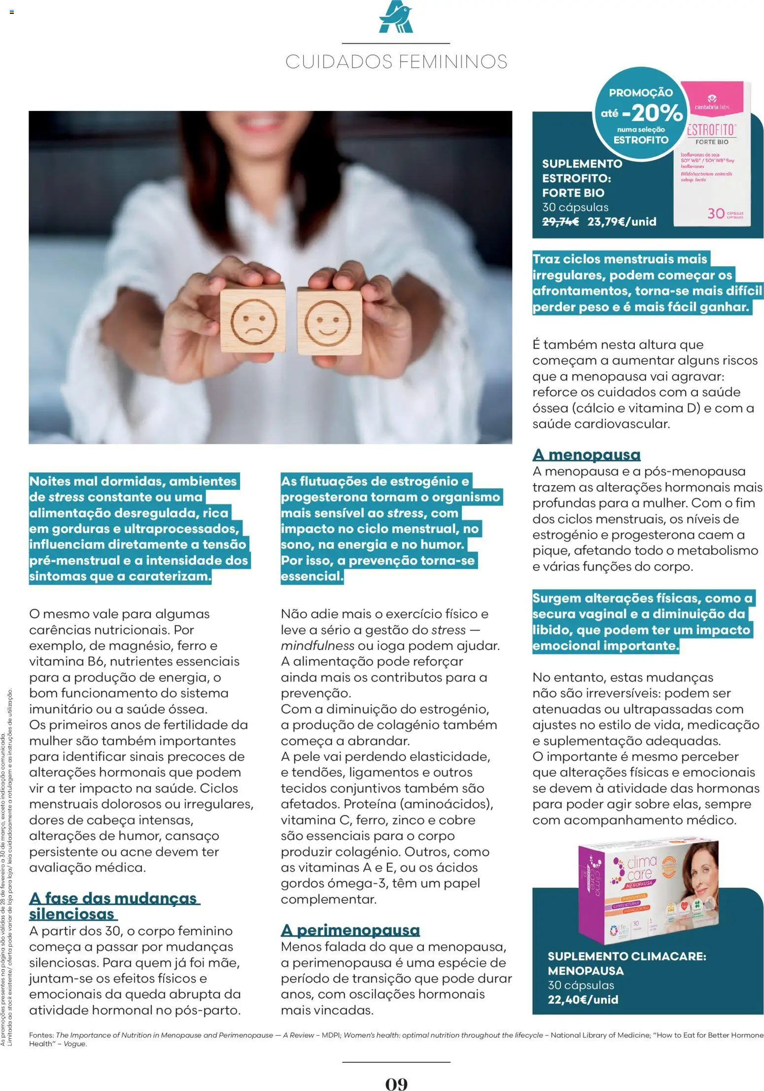 Auchan - Revista Mulher e Especial Higiene Oral │ válido de 28.02.2026 | Página: 9 | Produtos: Soja, Ferro, Cálcio, Proteina