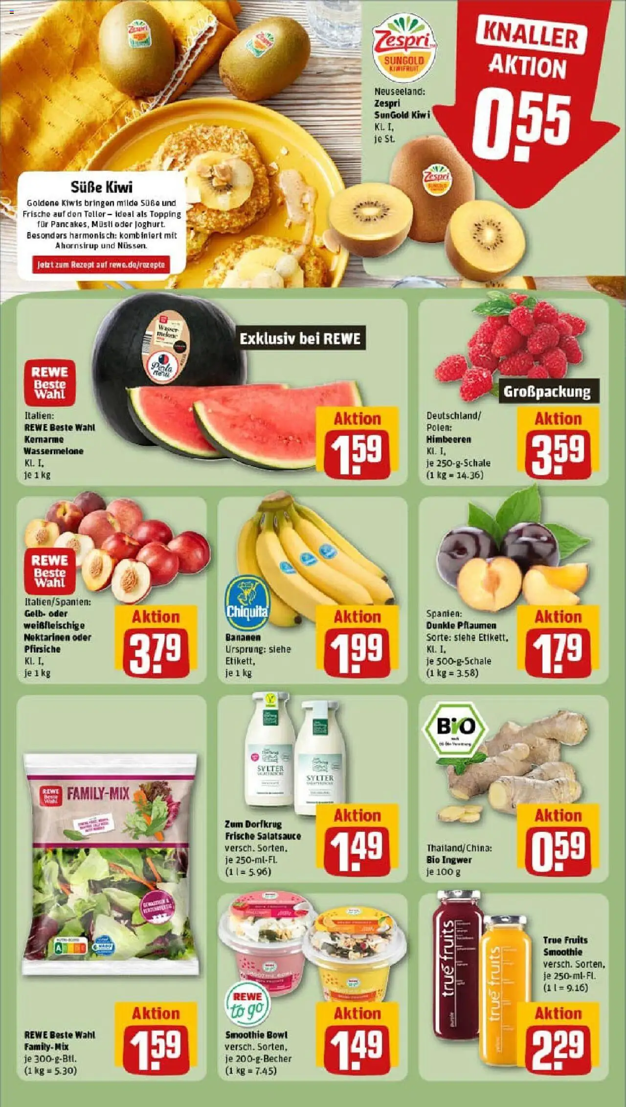 Rewe prospekt Gedern	 - gültig ab dem 06.07.2025 | Seite: 6 | Produkte: Himbeeren, Pflaumen, Dressing, Wassermelone