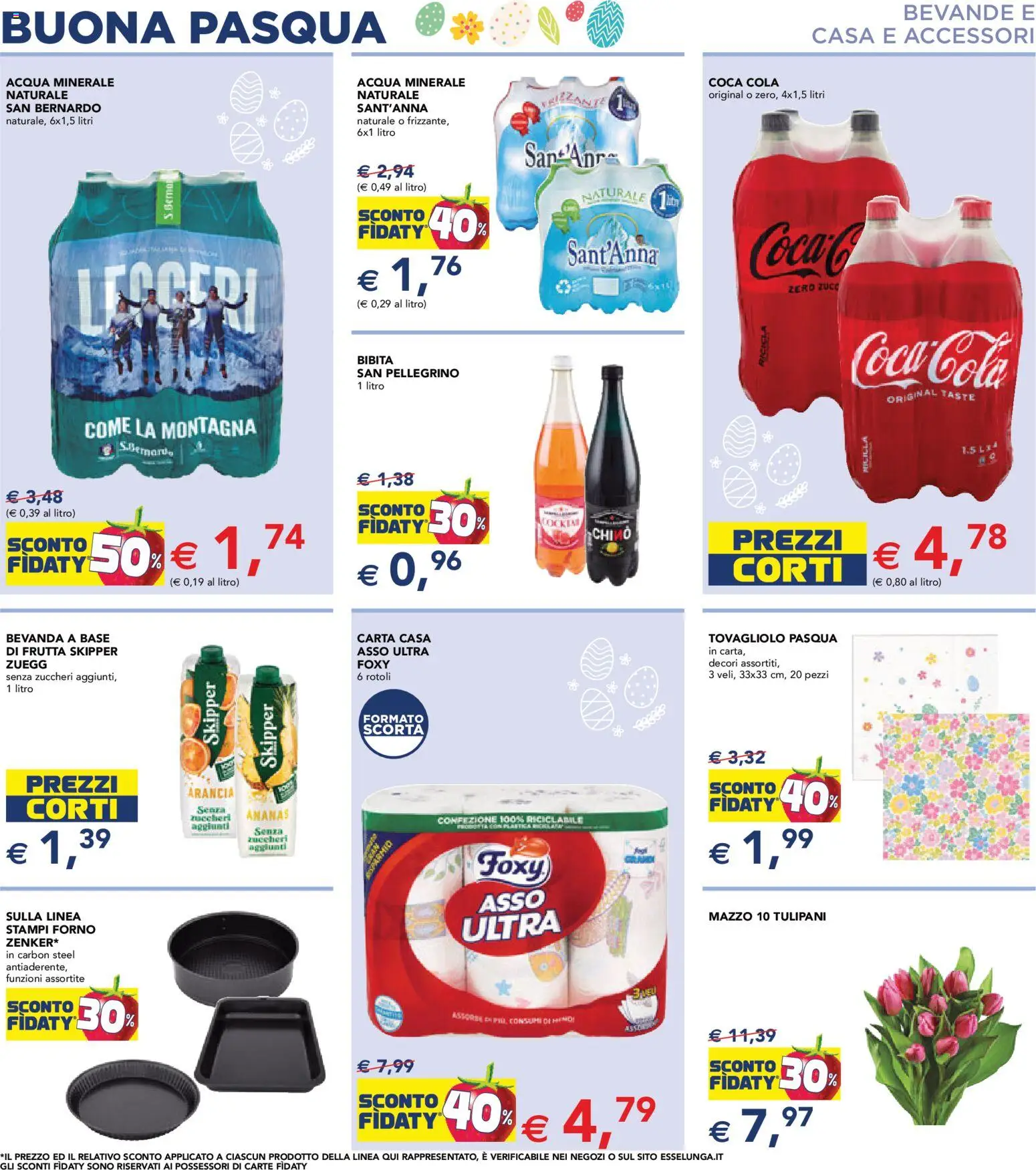 Volantino Esselunga S del 23.03.2026 | Pagina: 16 | Prodotti: Frutta, Bibita, Acqua minerale, Coca Cola