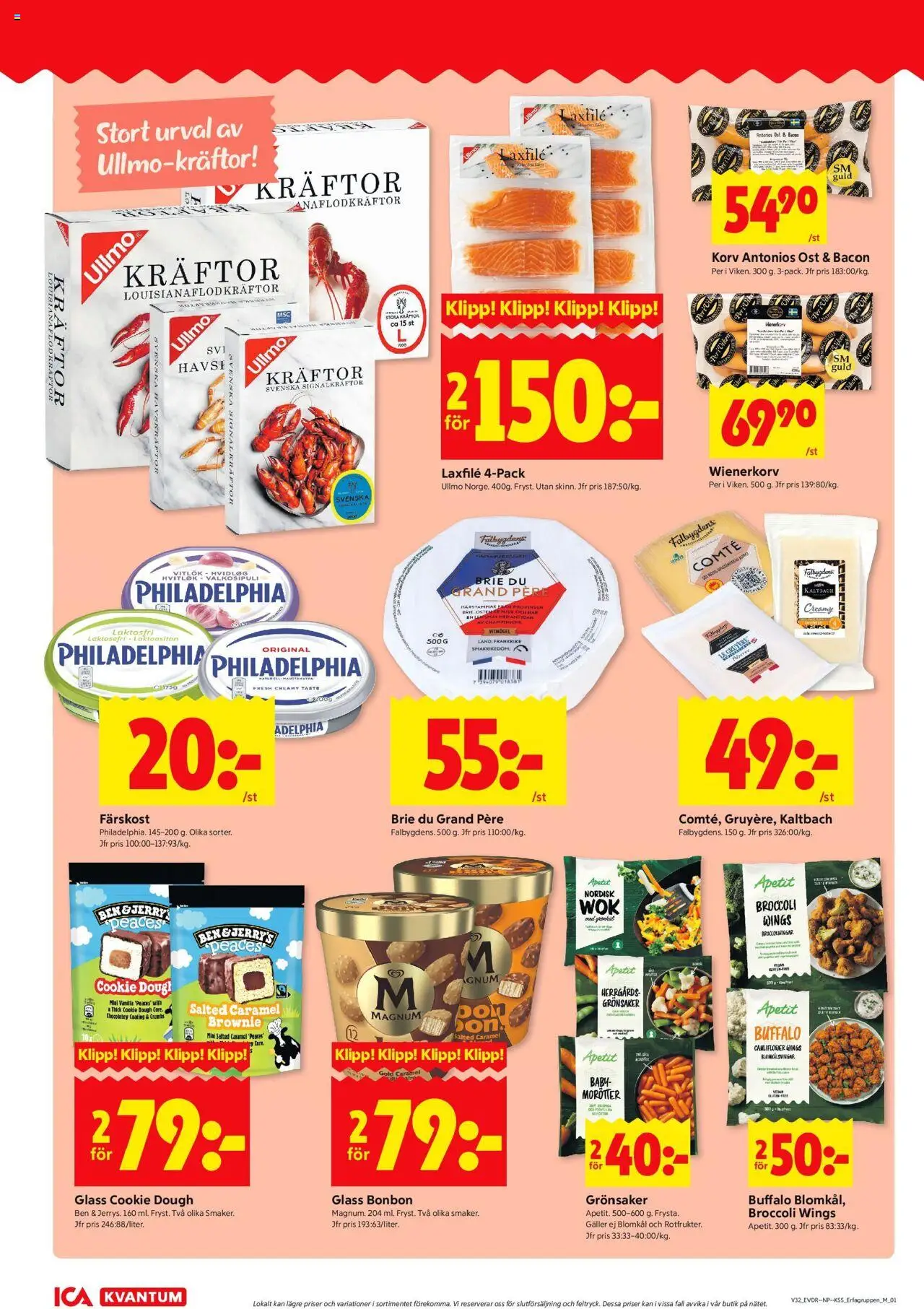 ICA Kvantum reklamblad aktuell från 04.08.2025 | Sida: 4 | Produkter: Ost, Vitlök, Blomkål, Broccoli