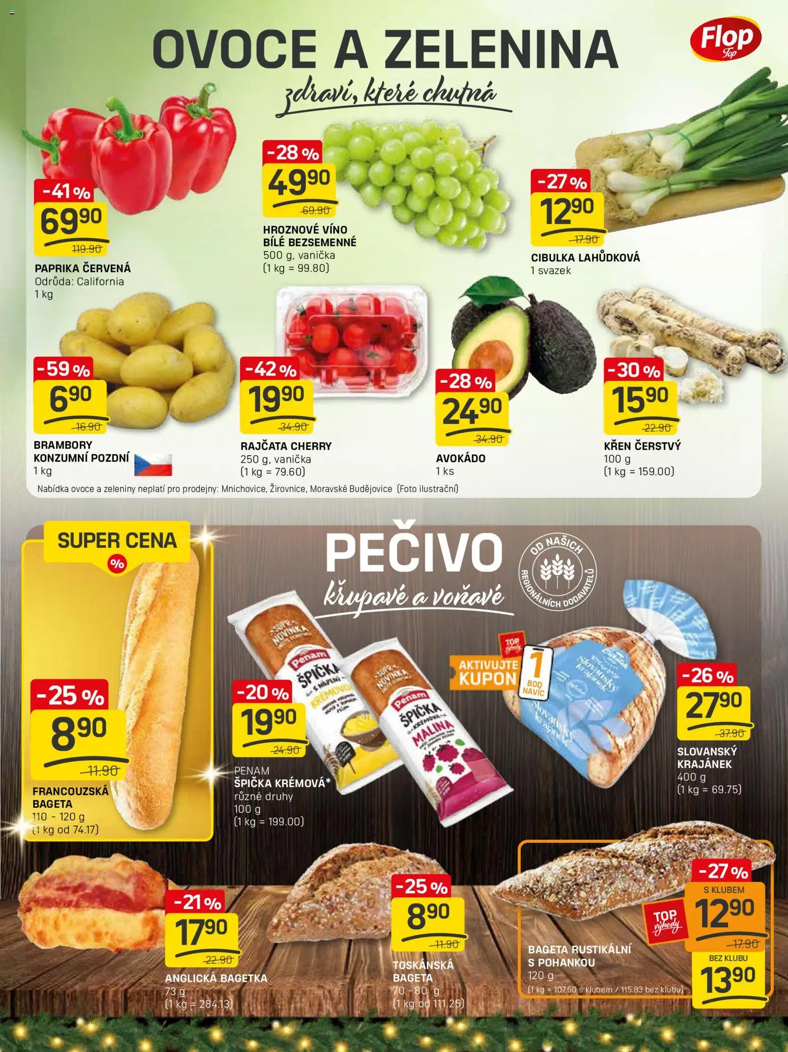 Flop leták - FlopTop od 22.12.2025 | Strana: 3 | Produkty: Křen, Hroznové víno, Pečivo, Avokádo